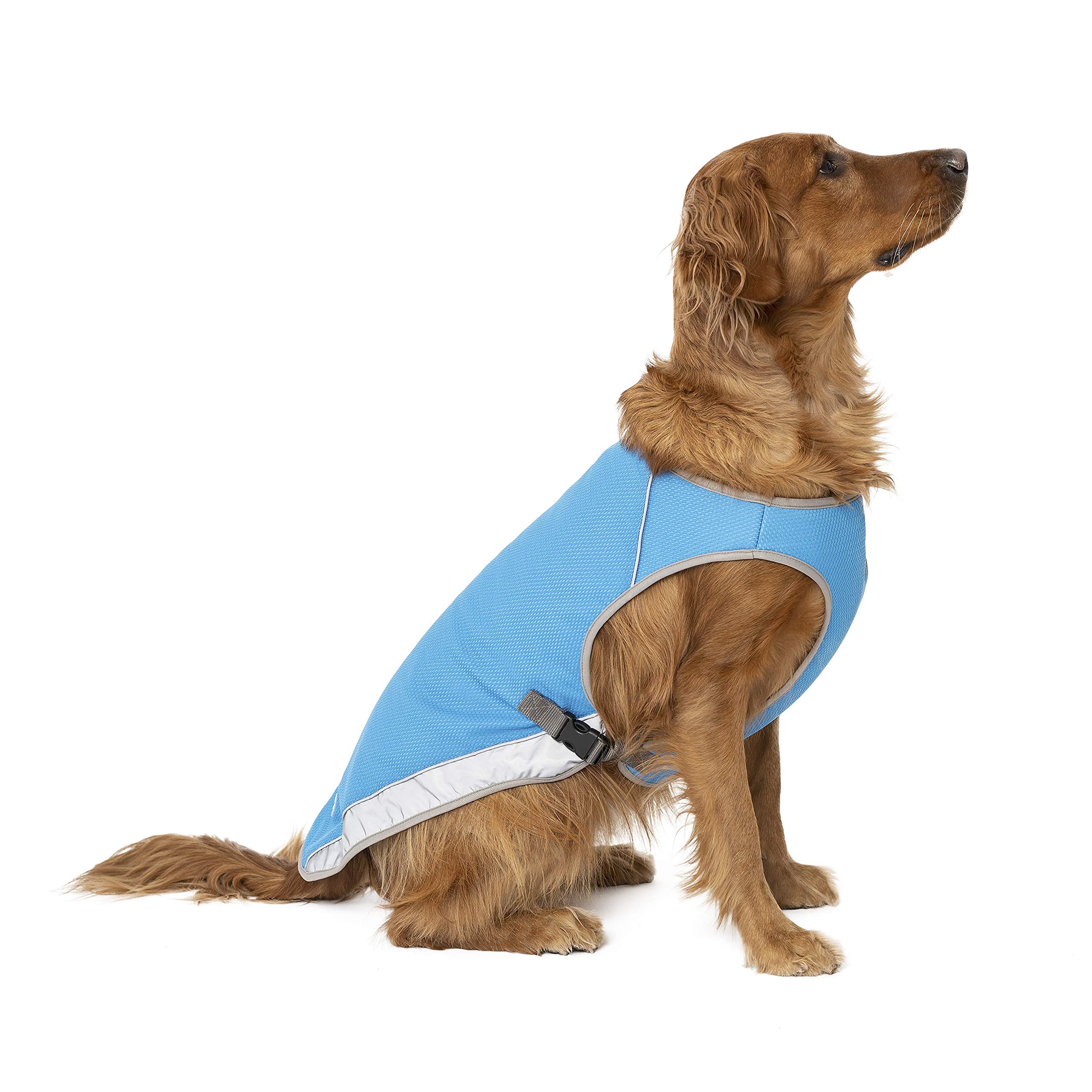 Canada Pooch Dog Cooling Vest - Evaporative Cooling Vest For Dogs With Breathable Mesh Material & Reflective Lining, Adjustable Dog Cooling Vest (24 (23-25' Back Length), Aqua)