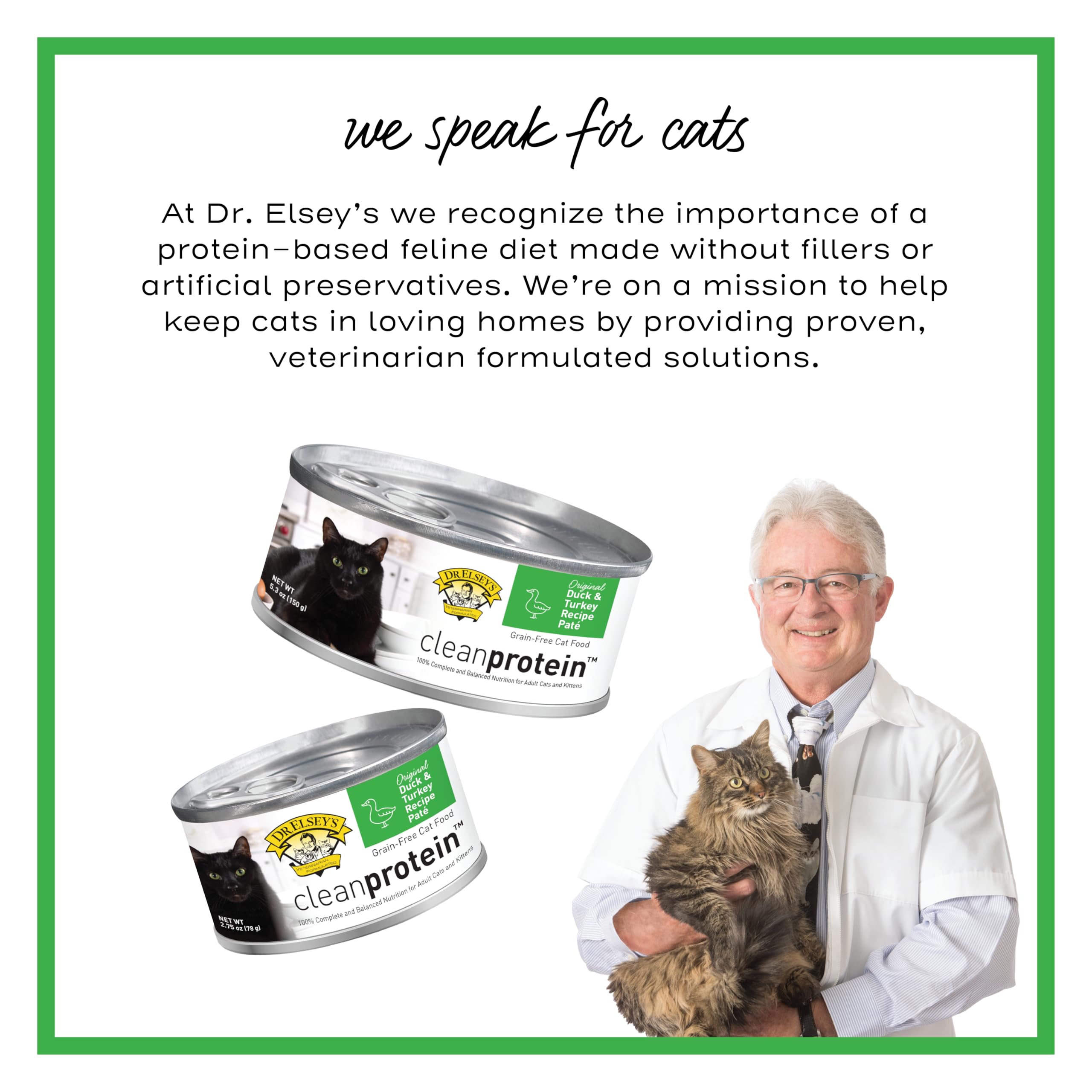 Dr. Elseys cleanprotein Duck & Turkey Recipe Wet Cat Food, 2.75 oz Can (Case of 24)
