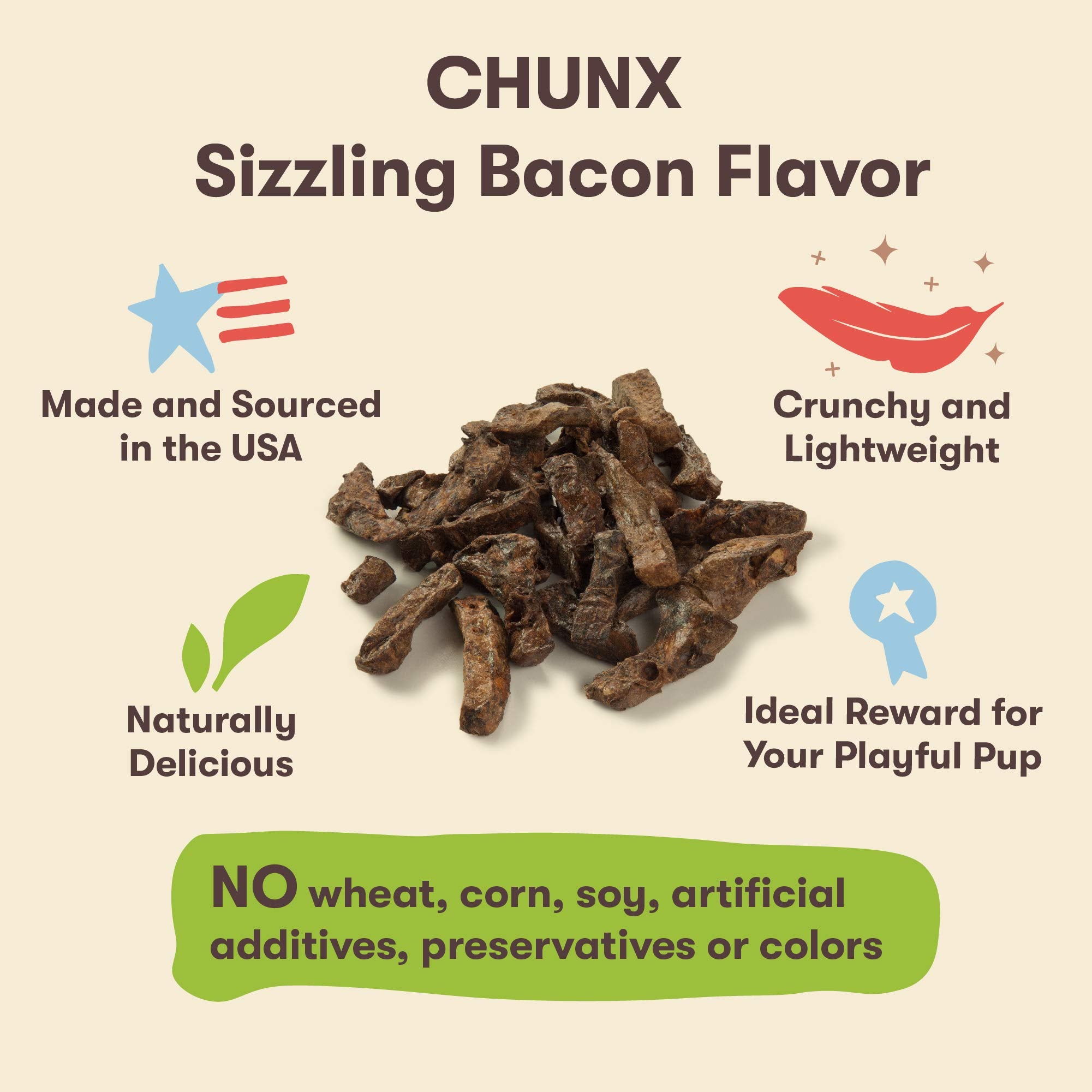 Pet n Shape Beef Lung Chunx Dog Treats - Made and Sourced in the USA - 16 Ounce