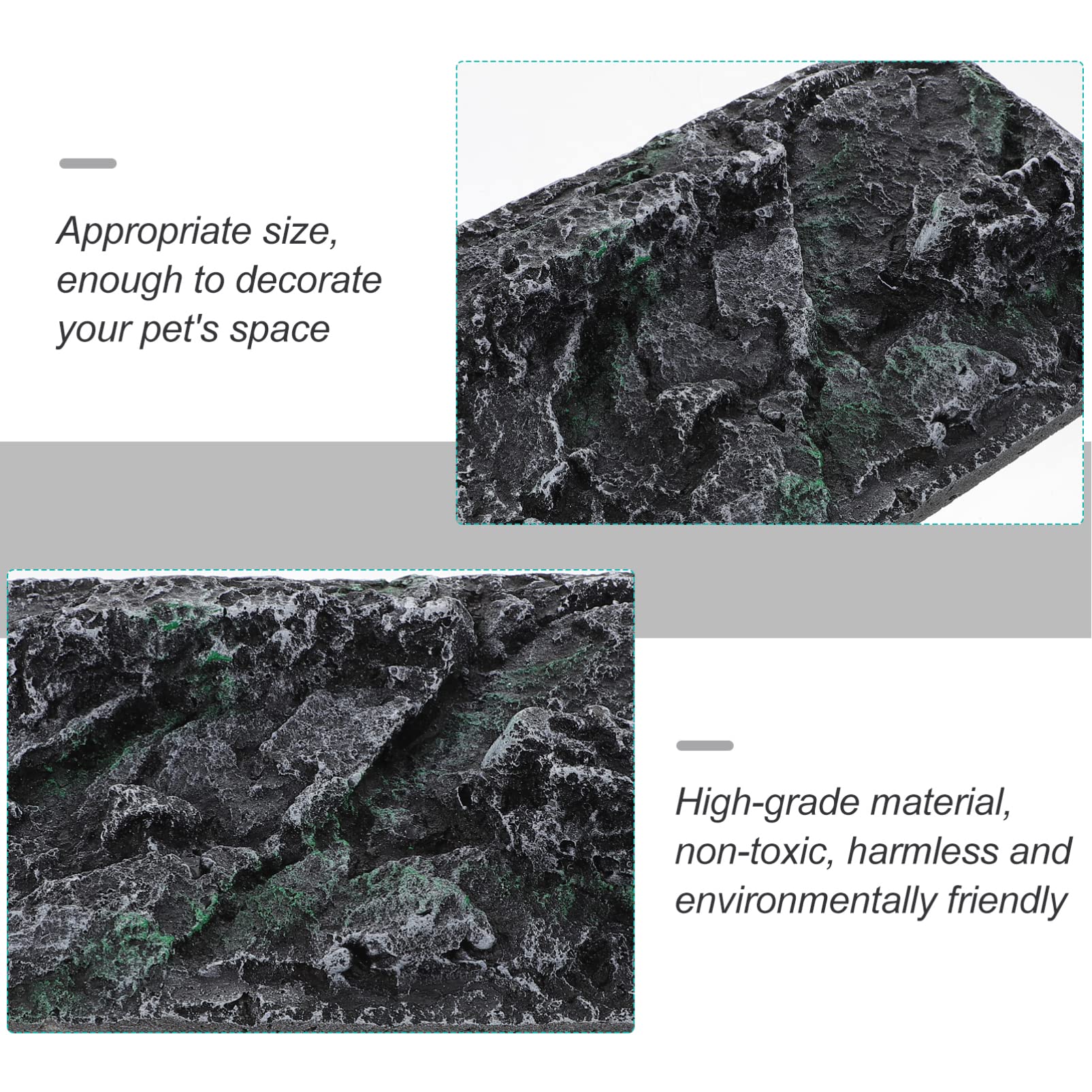 Hohopeti 1Pc Simulation Aquarium Background Board for Reptile Tank Decoration Emulation Board for Tortoise and Turtle Landscapin