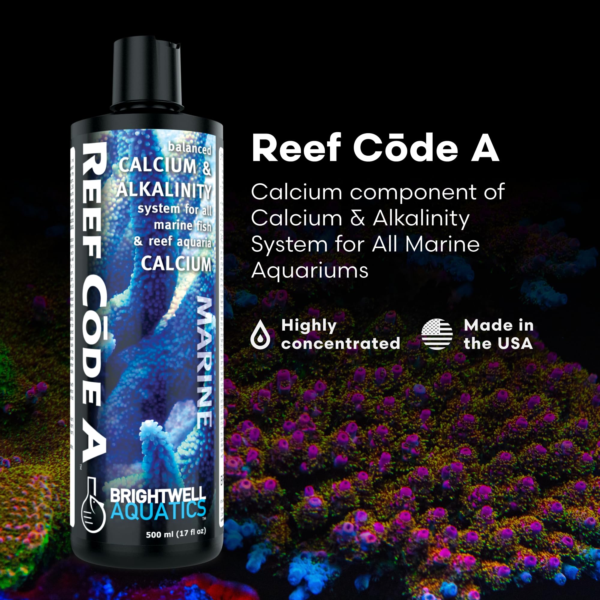 Brightwell Aquatics Reef Code A - Balanced Calcium and Alkalinity System for Marine Fish & Reef Aquariums