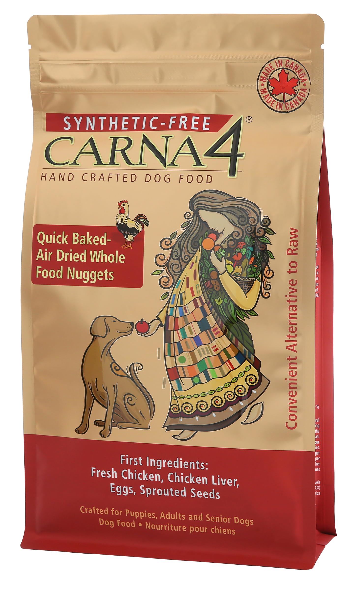 CARNA4 Hand Crafted Dog Food, 22-Pound, Chicken