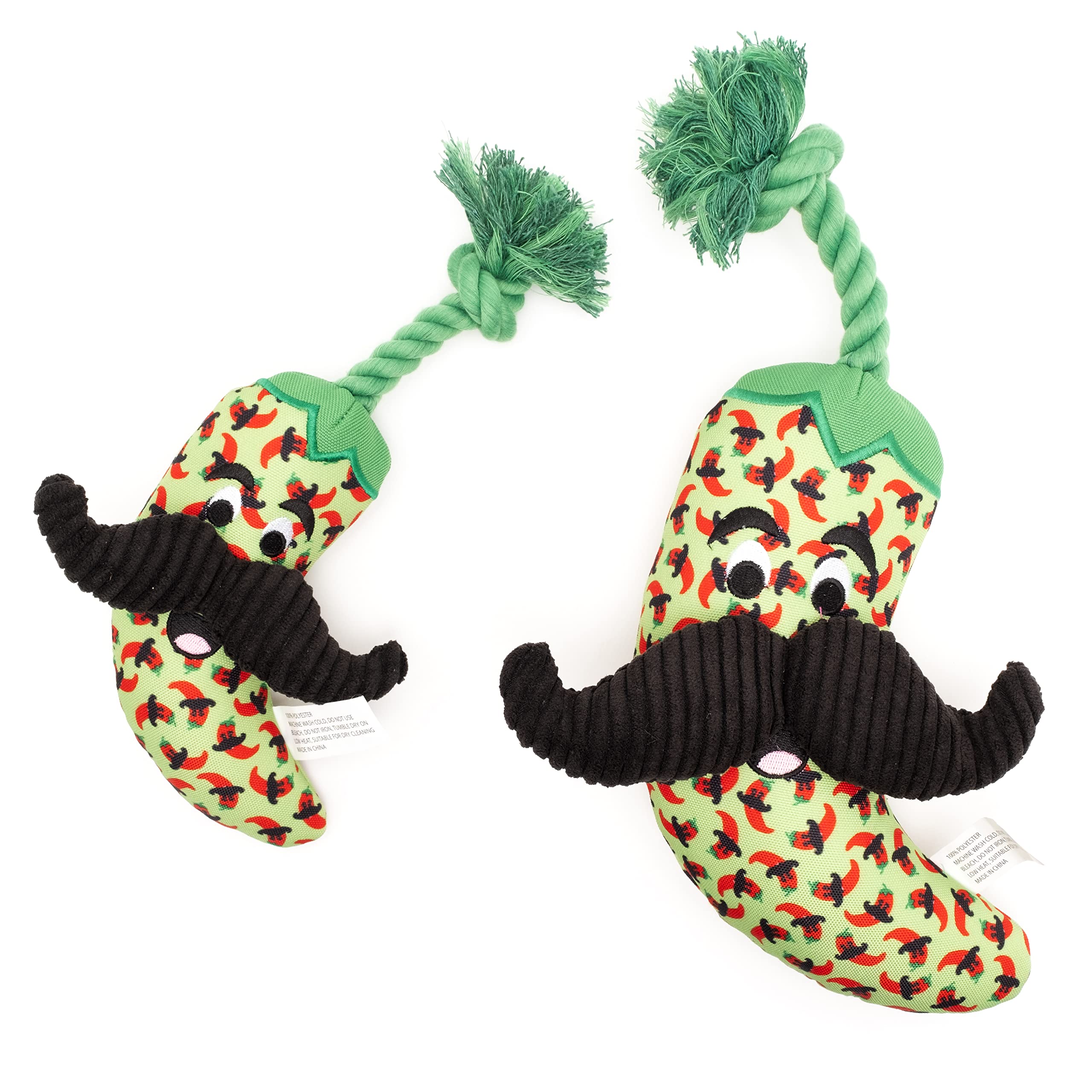 The Worthy Dog Chili Pepper Tough Toy – Durable, Chomp-Resistant Chew Toy With Multiple Squeakers, Non-Toxic Material & Engaging Play For Puppies & Dogs Large