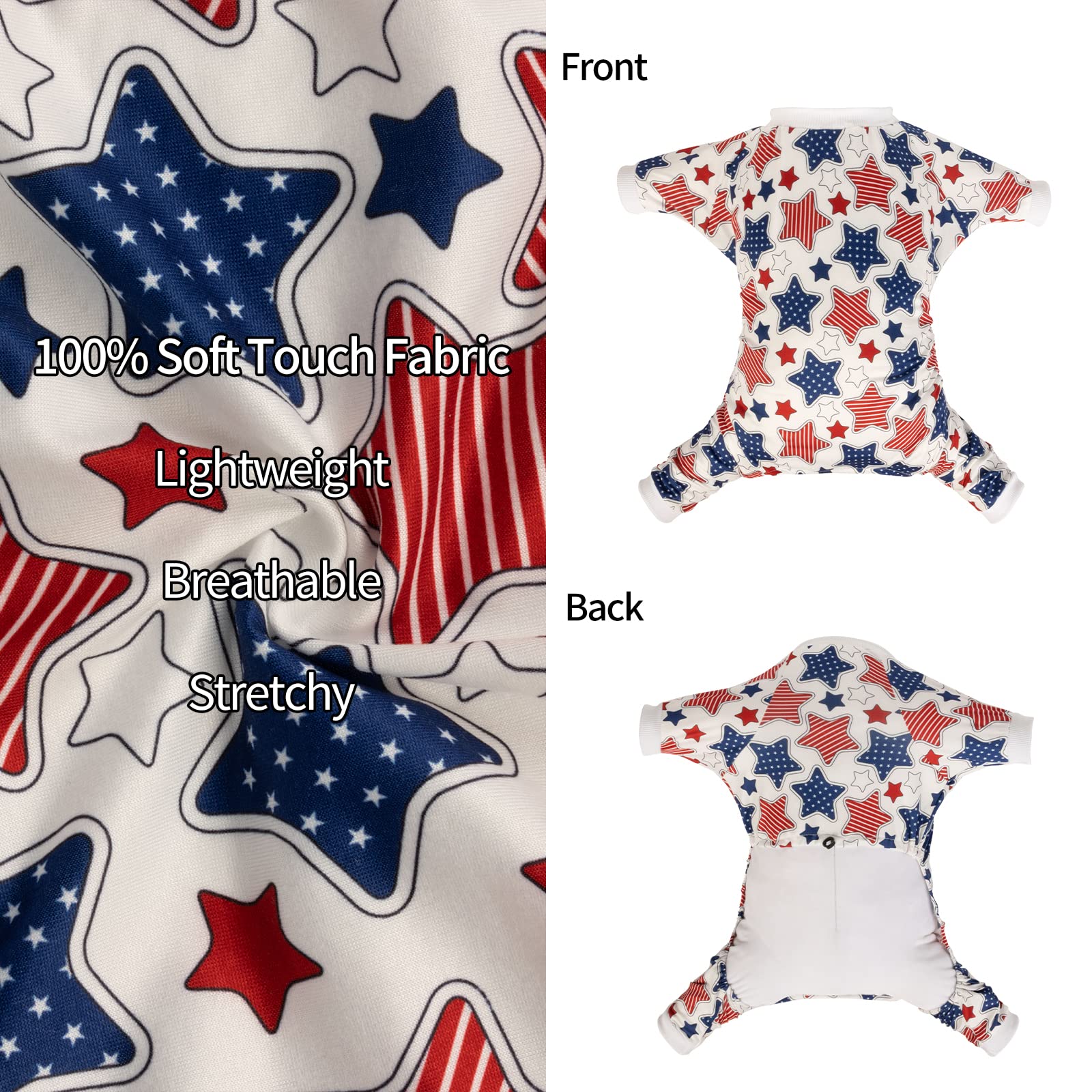 Cutebone Small Dog Pajamas Shirt Stretchy Summer Puppy Pjs Soft Cat Onesies Pet Clothes For Daily Wear Da19M