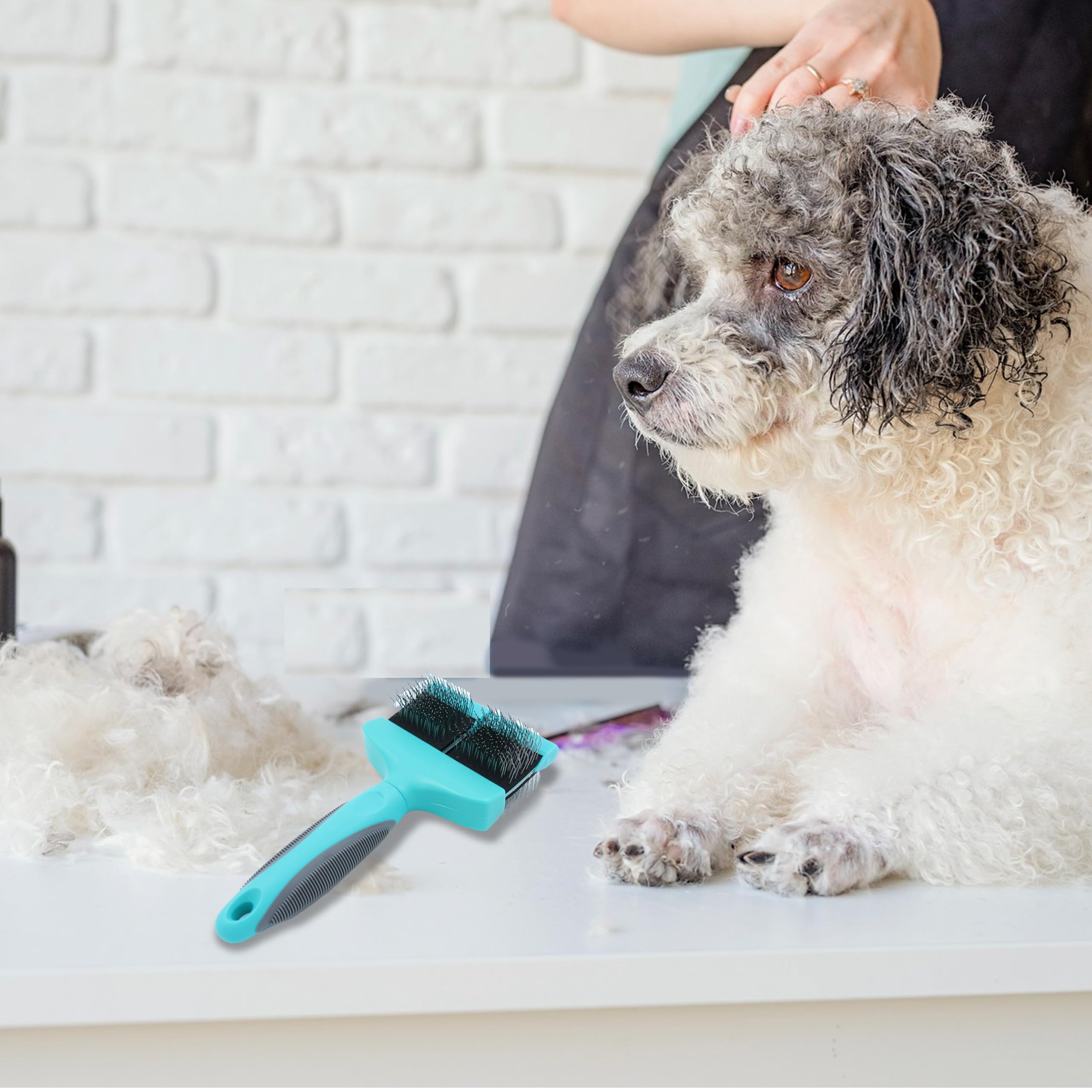 Groomer Essentials Flexible Slicker Brush - Double/Soft