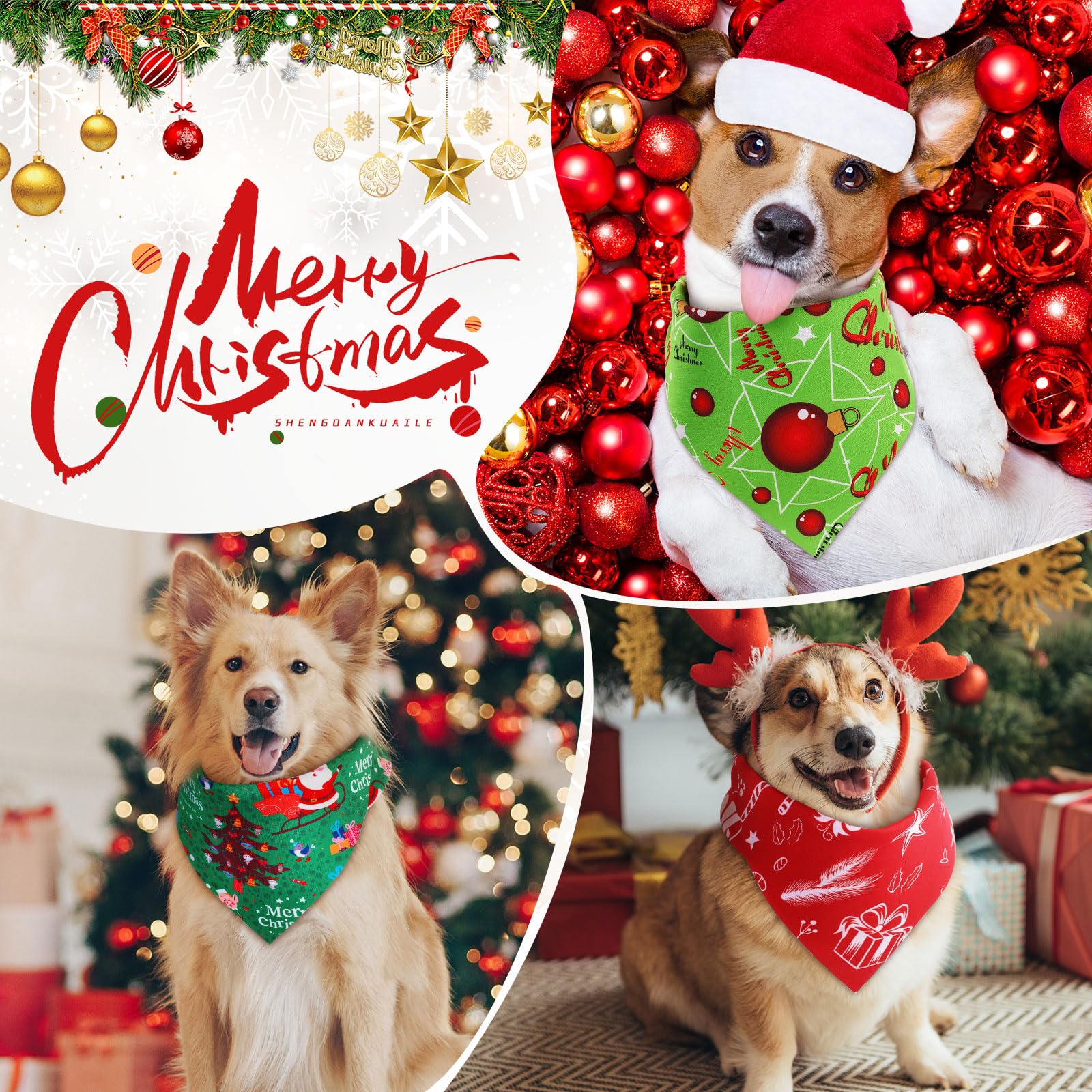 Preboun 100 Pcs Halloween Dog Bandanas Bulk Pumpkin Ghost Bandanas for Dogs Colorful Triangle Kerchief Bibs Scarf Set for Pet Co