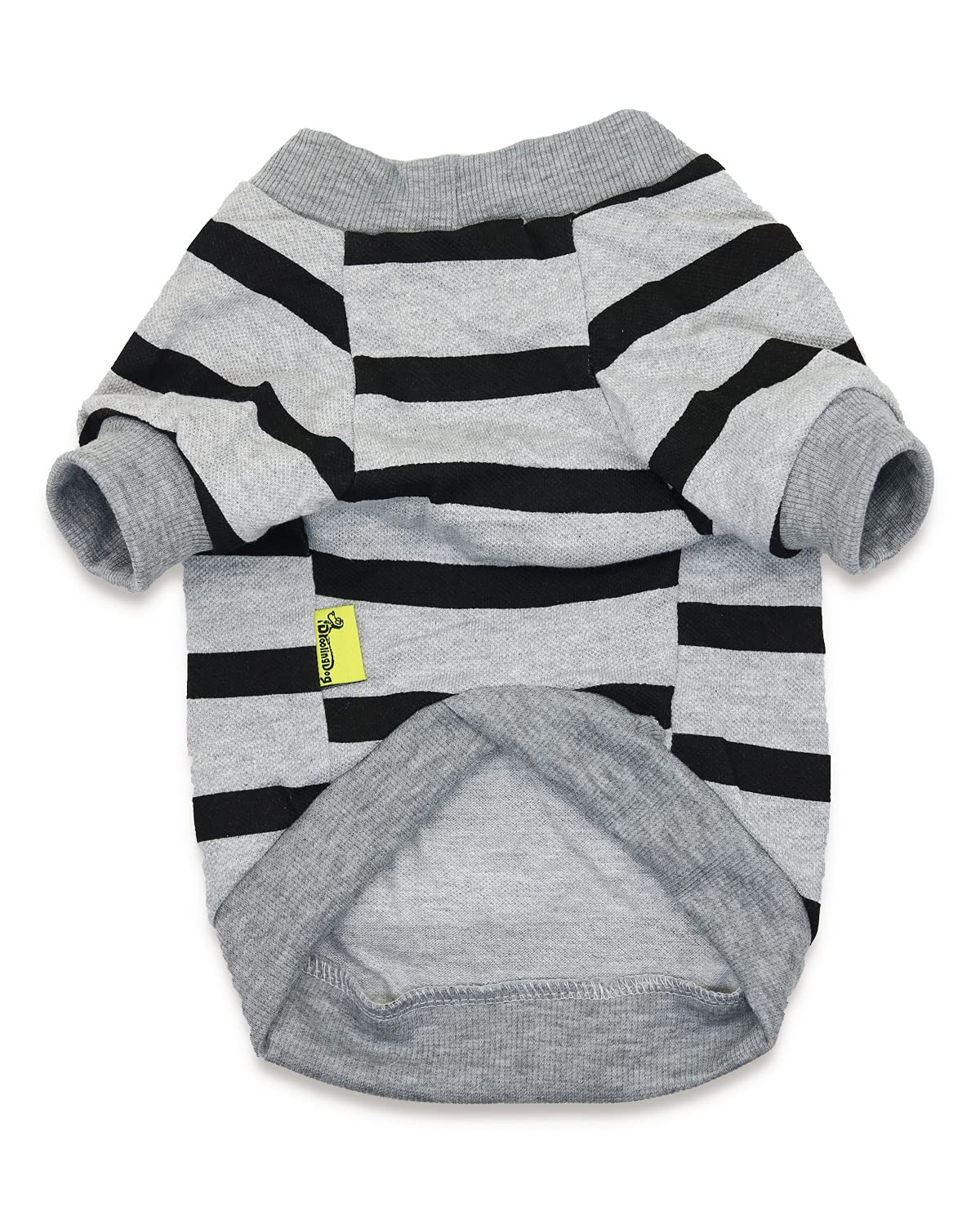 French Bulldog Clothes Striped Dog Clothes Medium Dogs T Shirts Boston Bulldog Sweatshirt, Large, Grey