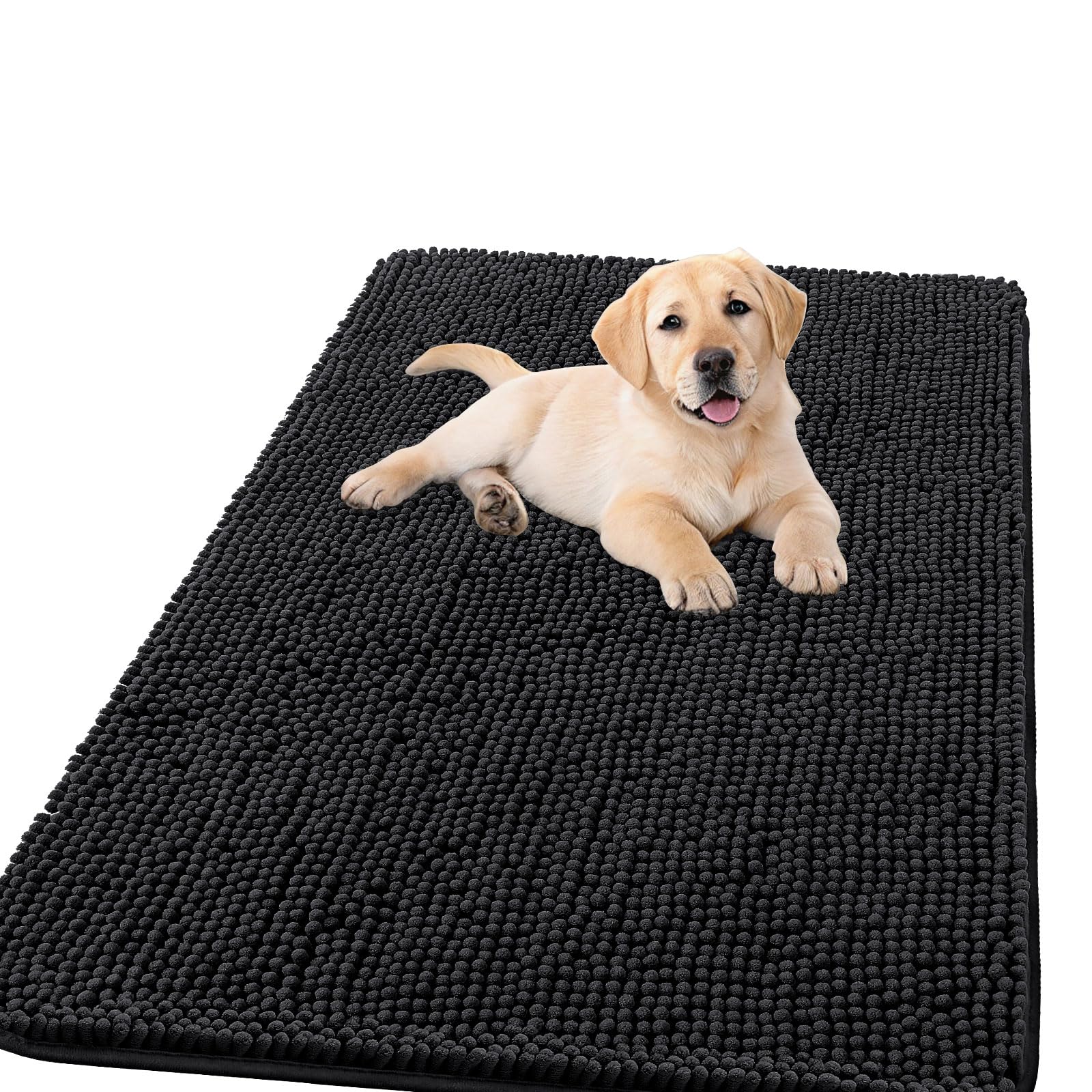 Smiry Dog Bed Mat 47X32, Ultra Soft Non-Slip Washable Quick Dry Chenille Dog Sleeping Mattress For Large Jumbo Medium Small Dogs