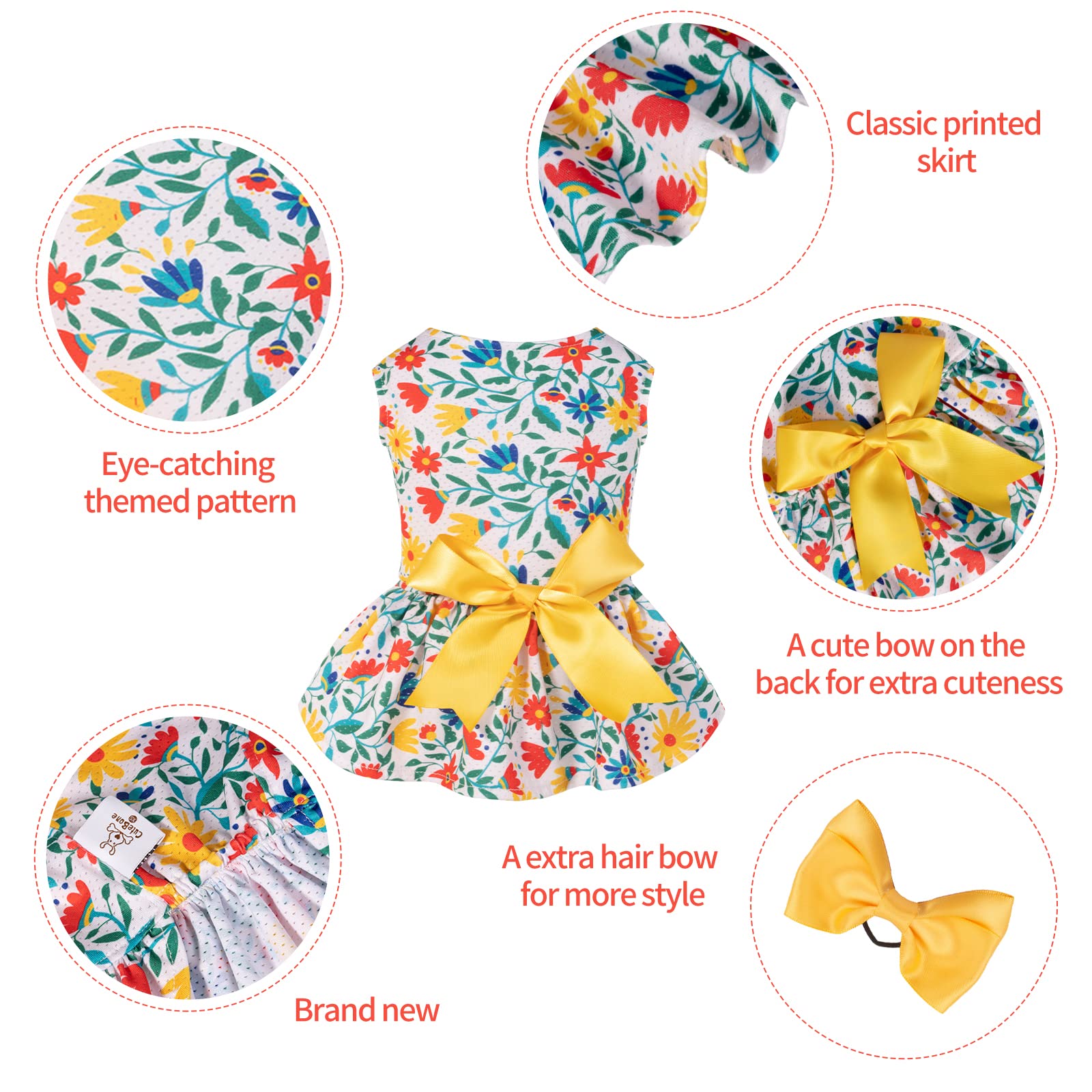 Cutebone Dog Mesh Dress Puppy Sundress Pet Outfit Summer Fashion For Small Dogs Girl Cat Clothes Bf20Xxs