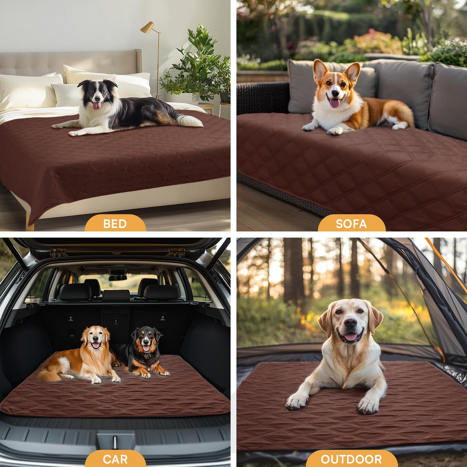 Luciphia 100% Waterproof Couch Cover Blanket for Dogs Anti-Slip Pet Couch Protector Sofa Mat Puppy Cat Blanket with Non-Slip Bot