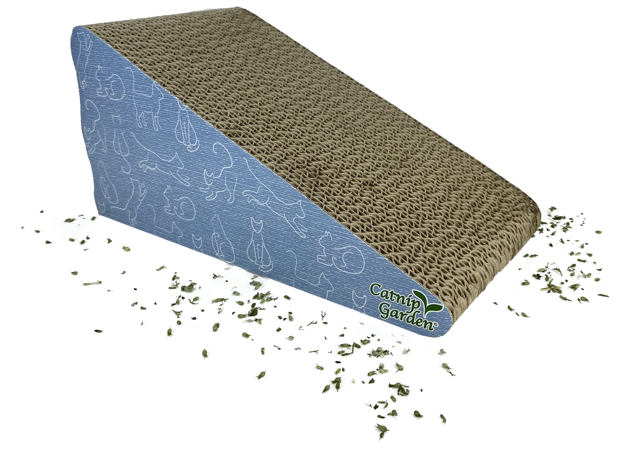Multipet Catnip Garden Cat Cardboard Scratching Wedge with Catnip