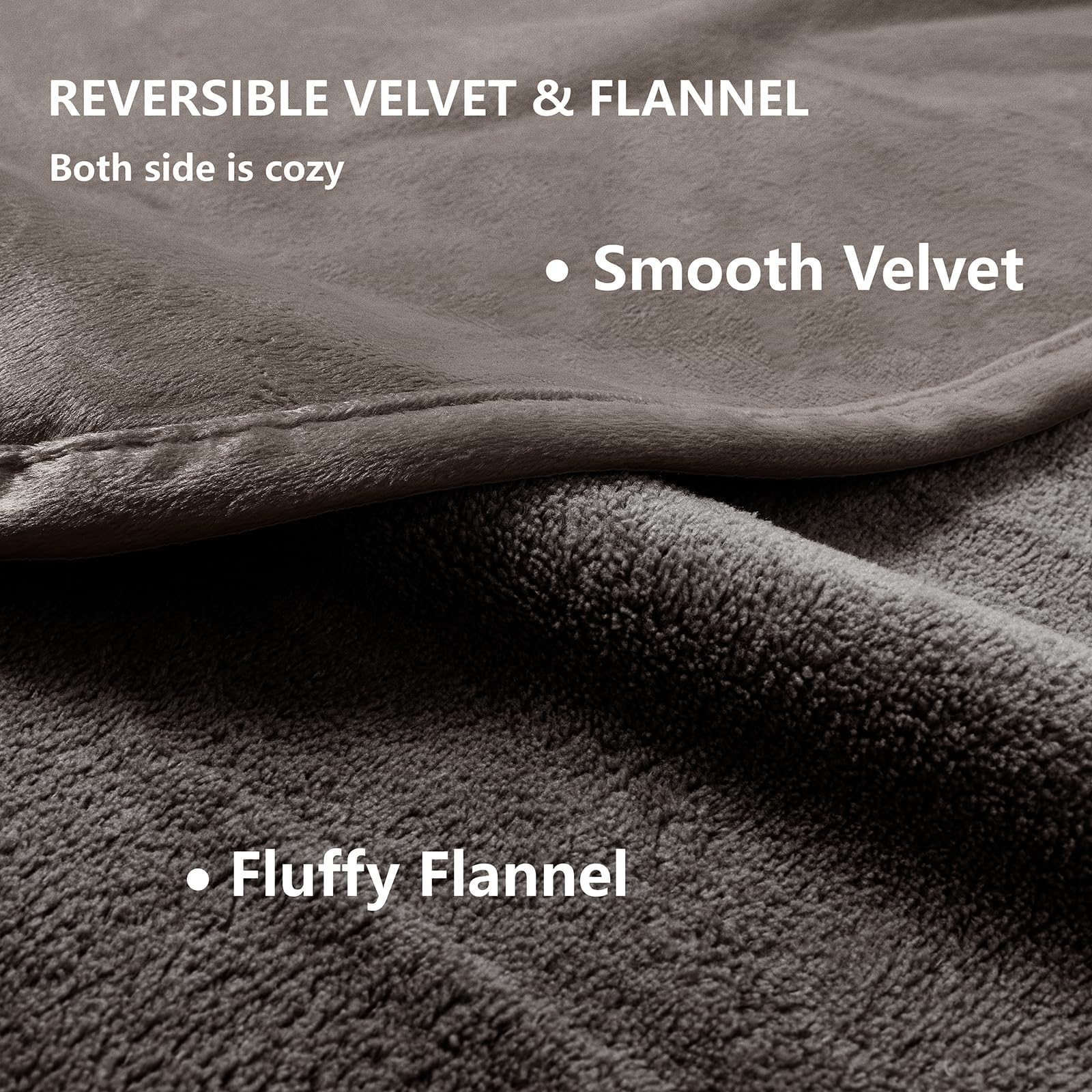 Tuffeel Waterproof Dog Blanket - Washable 52"x82" Soft Polyester Couch Protector - Light Brown & Dark Brown