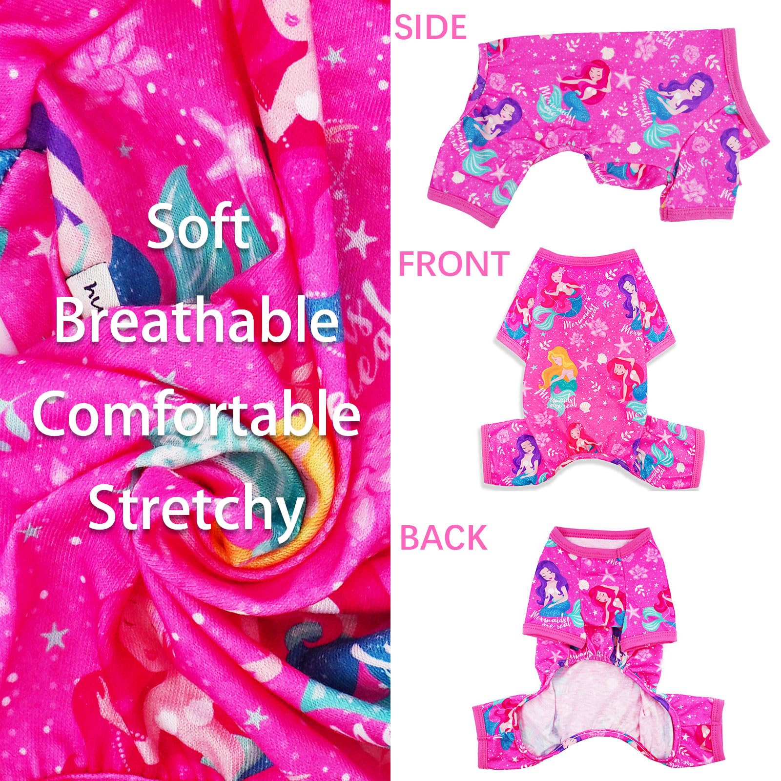 Dog Clothes For Small Medium Dogs Summer Cute Dog Pajamas Boy Girl Dog Pjs Soft Stretchy Doggie Puppy Clothes Cat Pet Jammies Ou