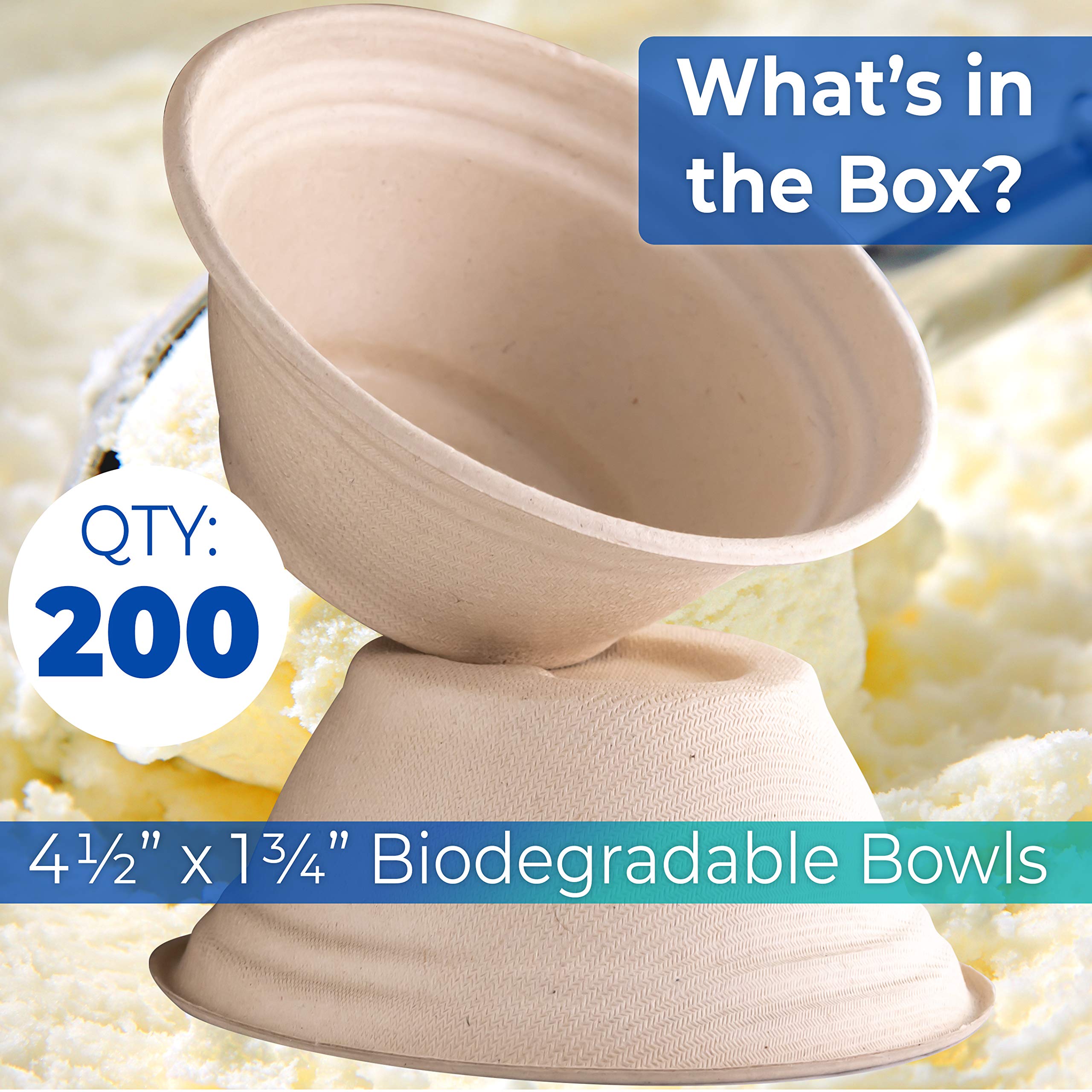Vet-Grade, Biodegradable and Disposable Pet Bowls Bulk 50 Pk 8 Oz/1 Cup. Safe, Non-Toxic Food and Water Dishes for Puppies, Smal