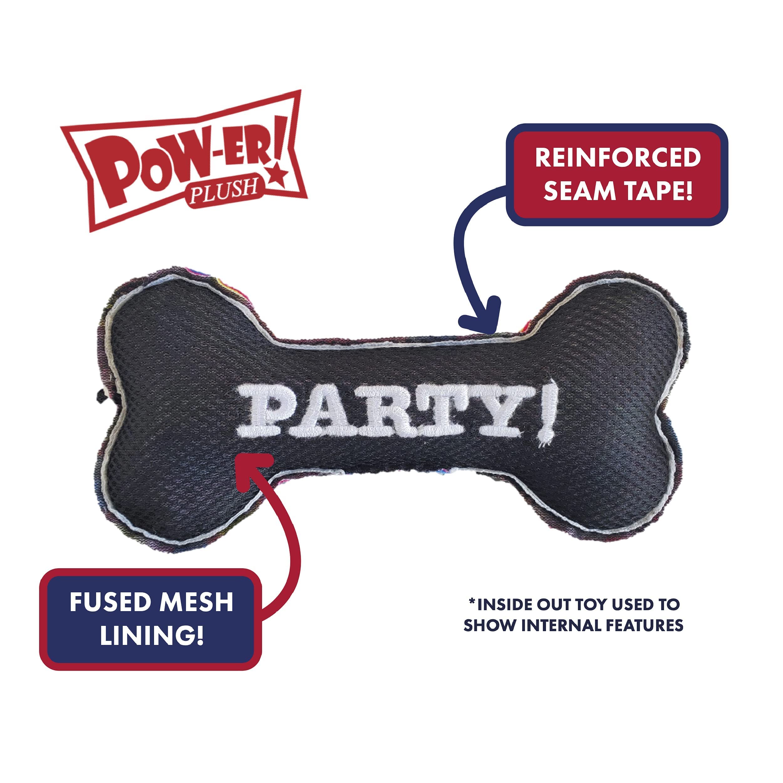 Huxley & Kent For Dogs | Pup-Eroni Pizza (Large) | Power Plush Dog Toy With Squeaker | Funny Dog Toy | Cute Dog Toy | H&K Squeaky Dog Toy