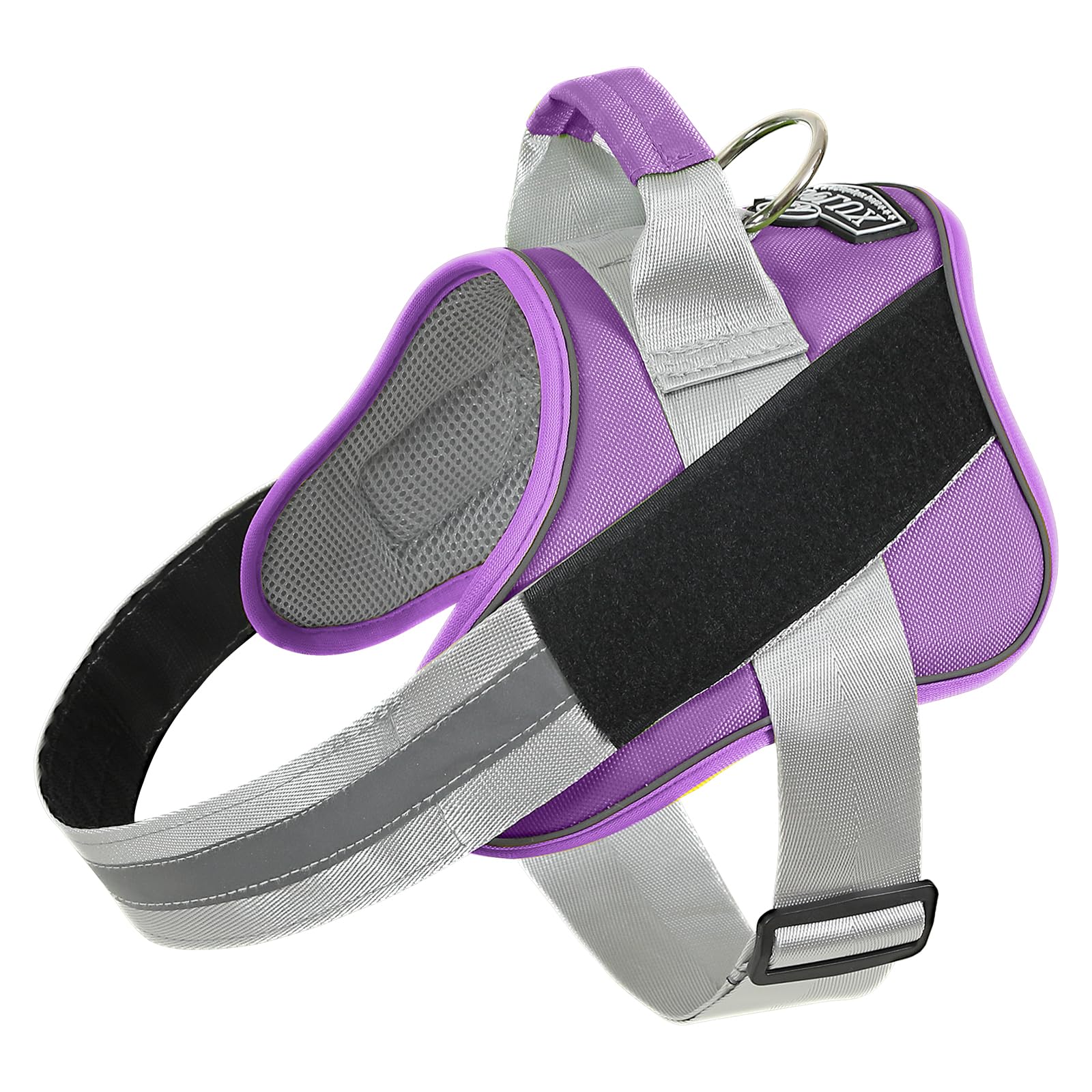 Bolux Dog Harness, No-Pull Reflective Dog Vest, Breathable Adjustable Pet Harness With Handle For Outdoor Walking - No More Pulling, Tugging Or Choking (Lavender, Large (Pack Of 1))
