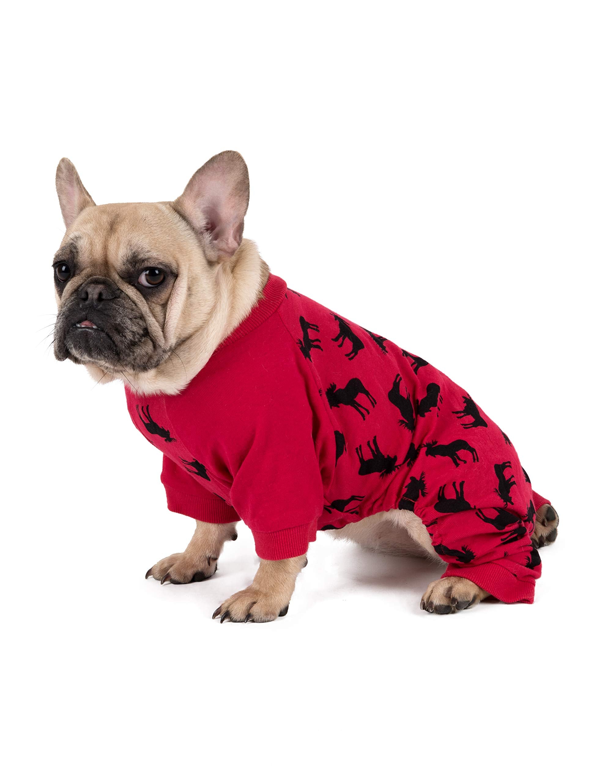 Leveret Dog Pajamas Matching Christmas Pjs For Dogs 100% Cotton (Xxx-Large, Moose)