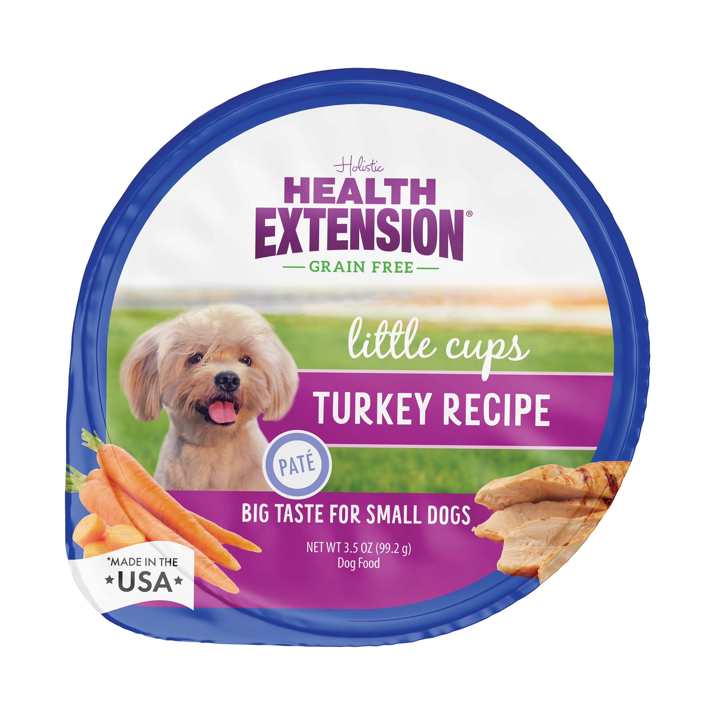 Health Extension Little Cups Grain-Free Wet Dog Food, Small Breed - Variety Box (6 Chicken/6 Turkey) 3.5 oz - Easy to Digest, Id
