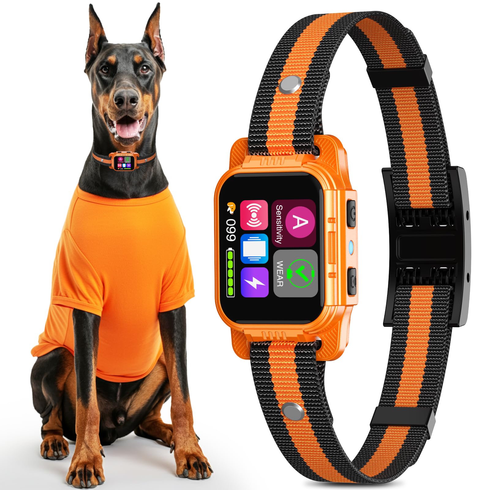 Skbak Dog Bark Collar - For Large Medium Small Dogs, Rechargeable Smart Bark Collar, Anti Barking Device For Large Dogs, Dog Tra