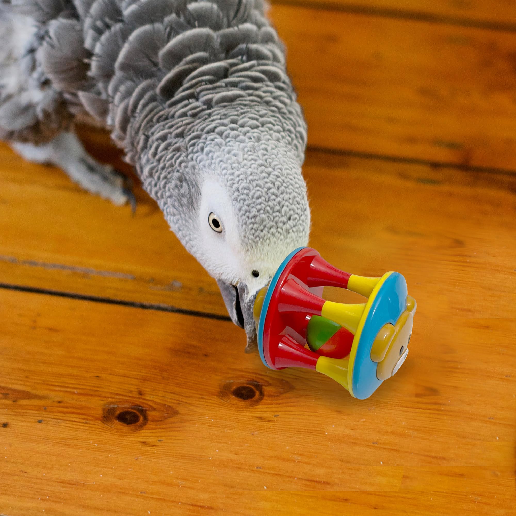 Simena Parrot Ball Toy With Bell, Cage Hanging Accessories For Medium To Large Birds, Interactive Toys For Birds, Cat Ball Toy (