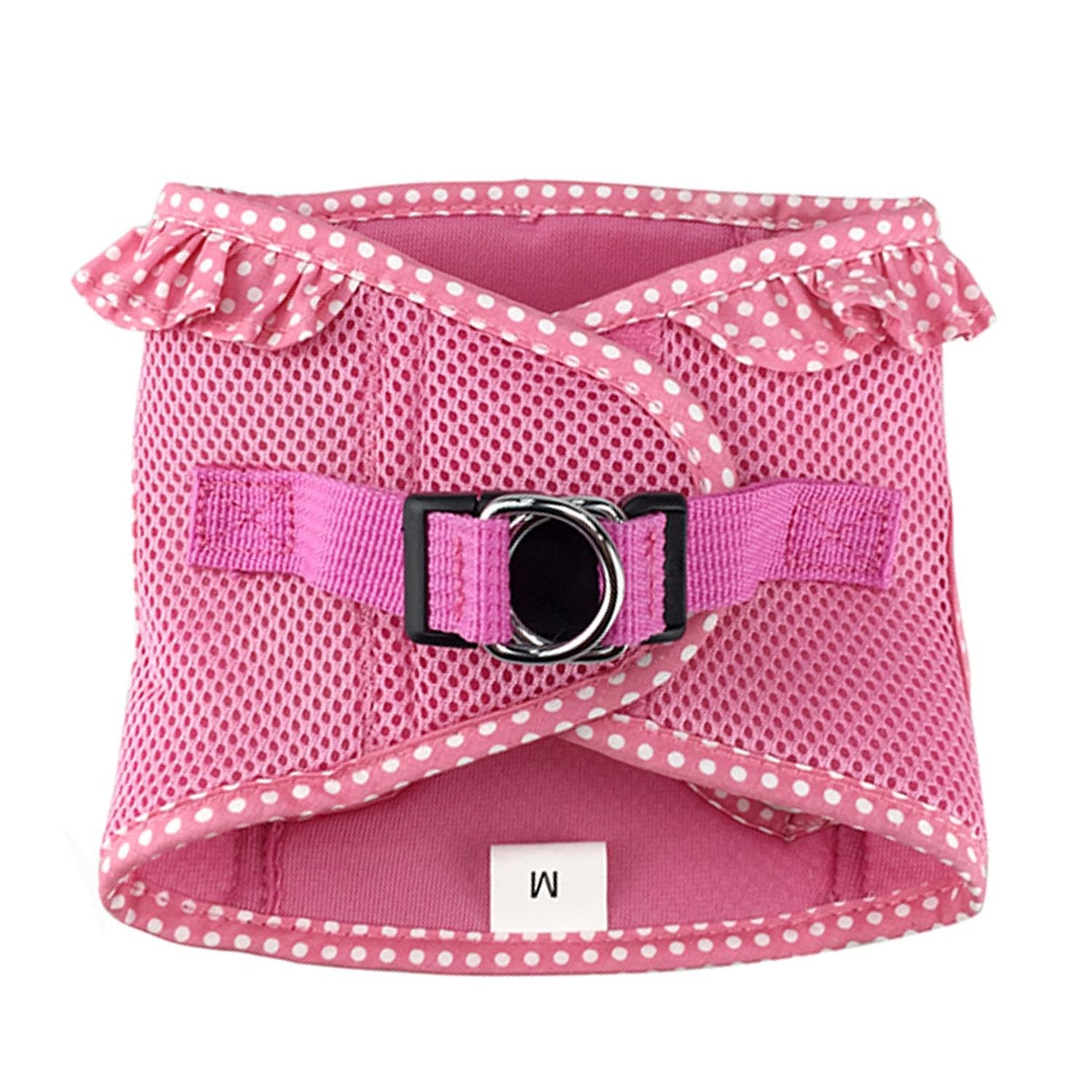 Doggie Design Dog Harness - No Choke Dog Harness, Dog Vest, Mesh Polyester, Pet Harness, Simple Step In And Go Design, Harness For Dog - Pink Polka Dot - Xl