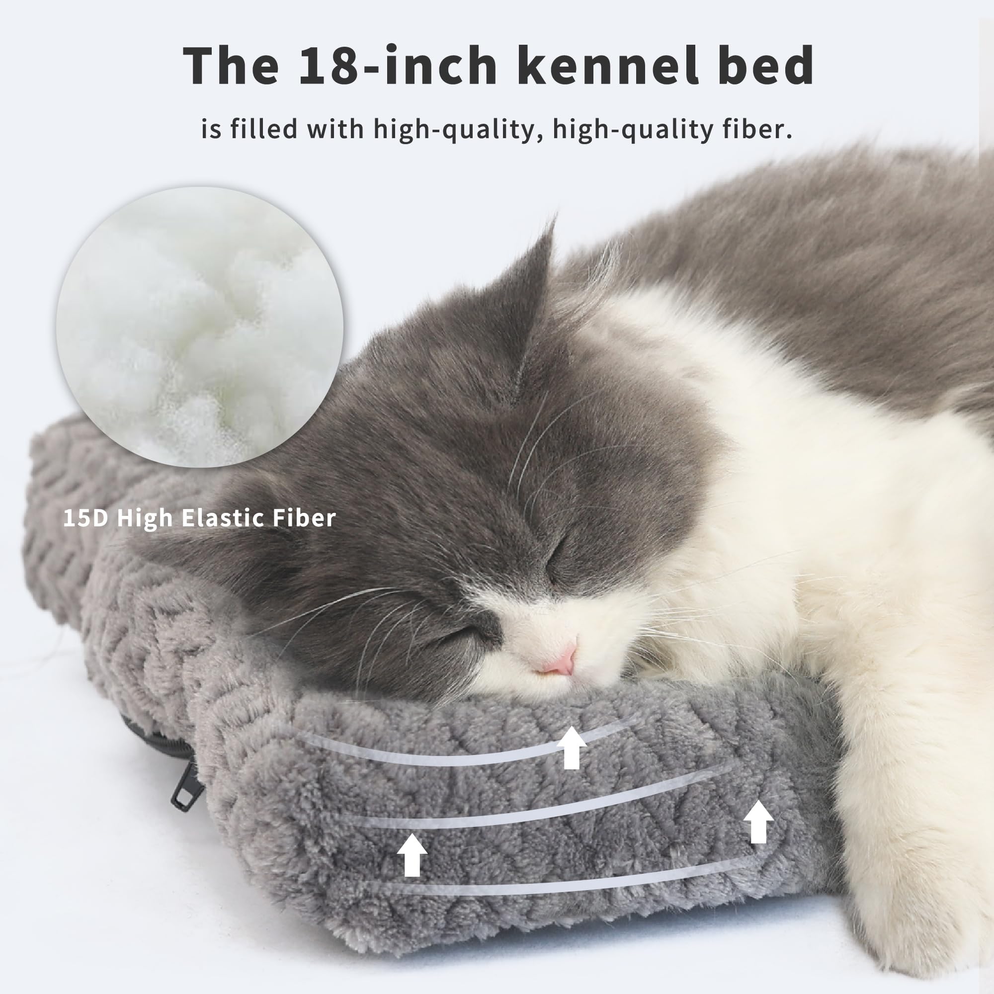 Necesitar Washable Dog Crate Bed 18 Inch Small Anti-Slip Waterproof Warming Cozy Soft Pet Puppy, Dog Pillows For Small Dogs Tire
