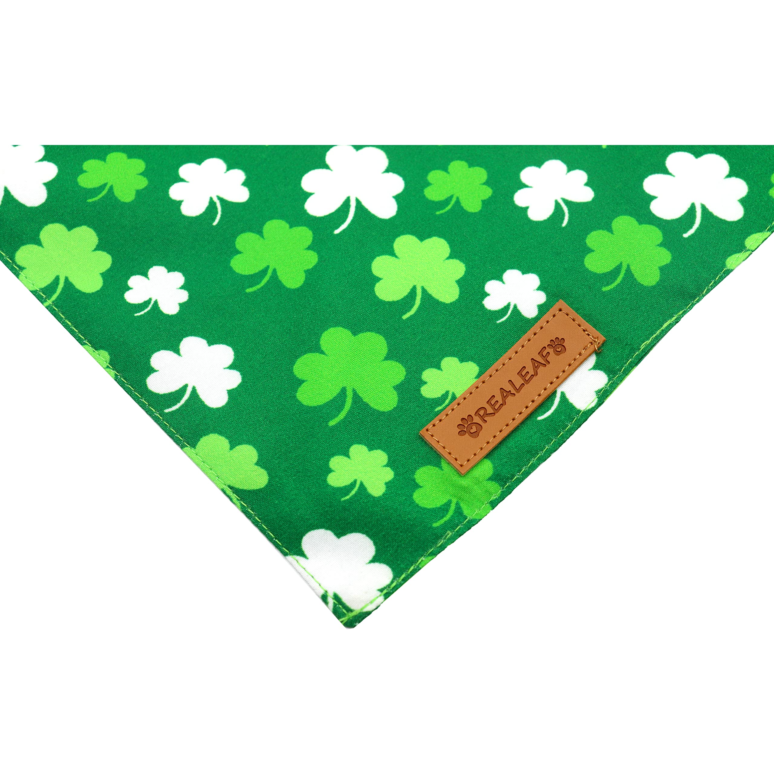 Realeaf St. Patrick'S Day Dog Bandanas 2 Pack, Triangle Reversible Pet Scarf For Boy And Girl, Premium Durable Fabric, Multiple