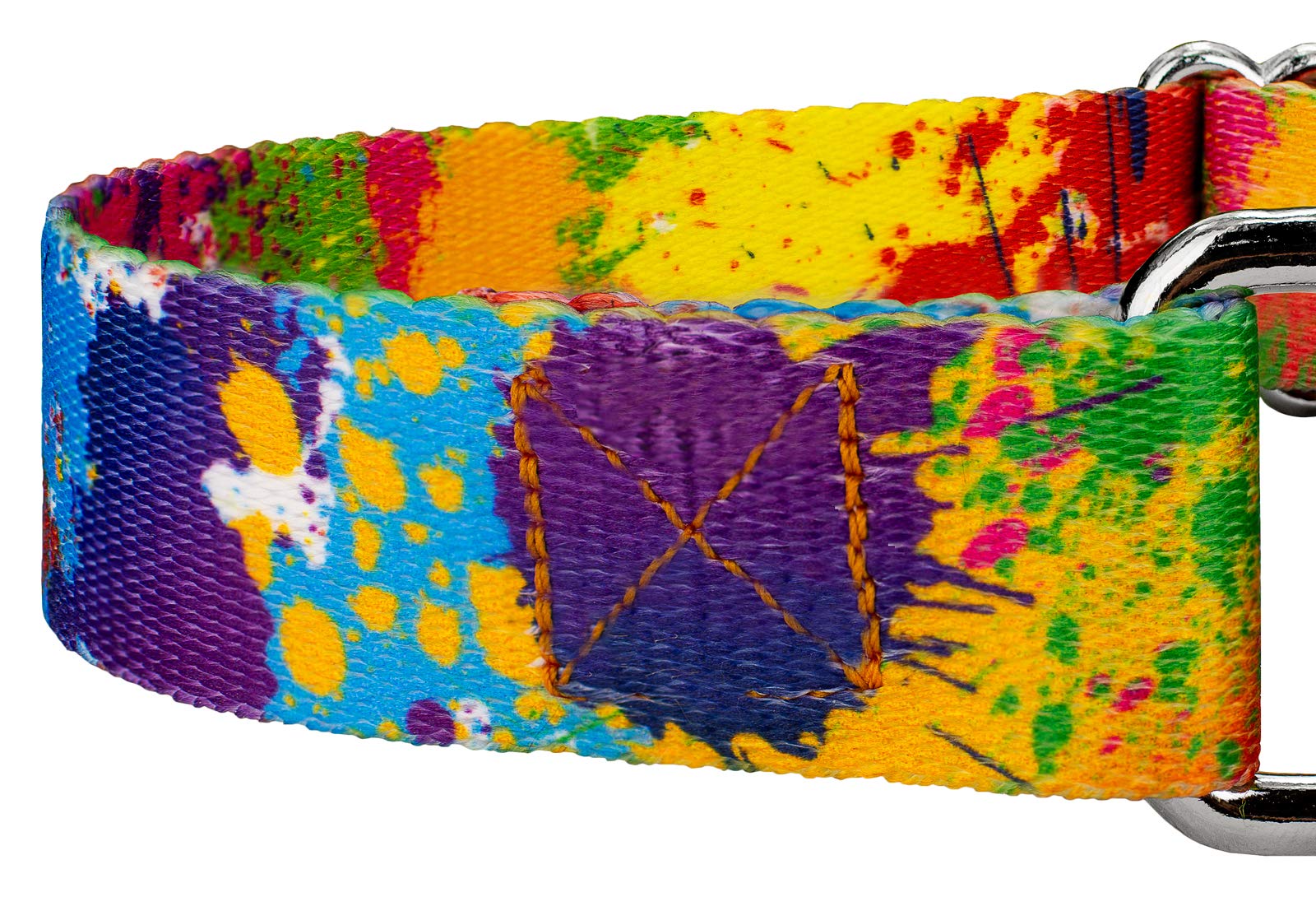 Country Brook Petz - Paint Splatter Martingale Dog Collar - Groovy Collection Featuring Far Out Designs (1 Inch, Medium)