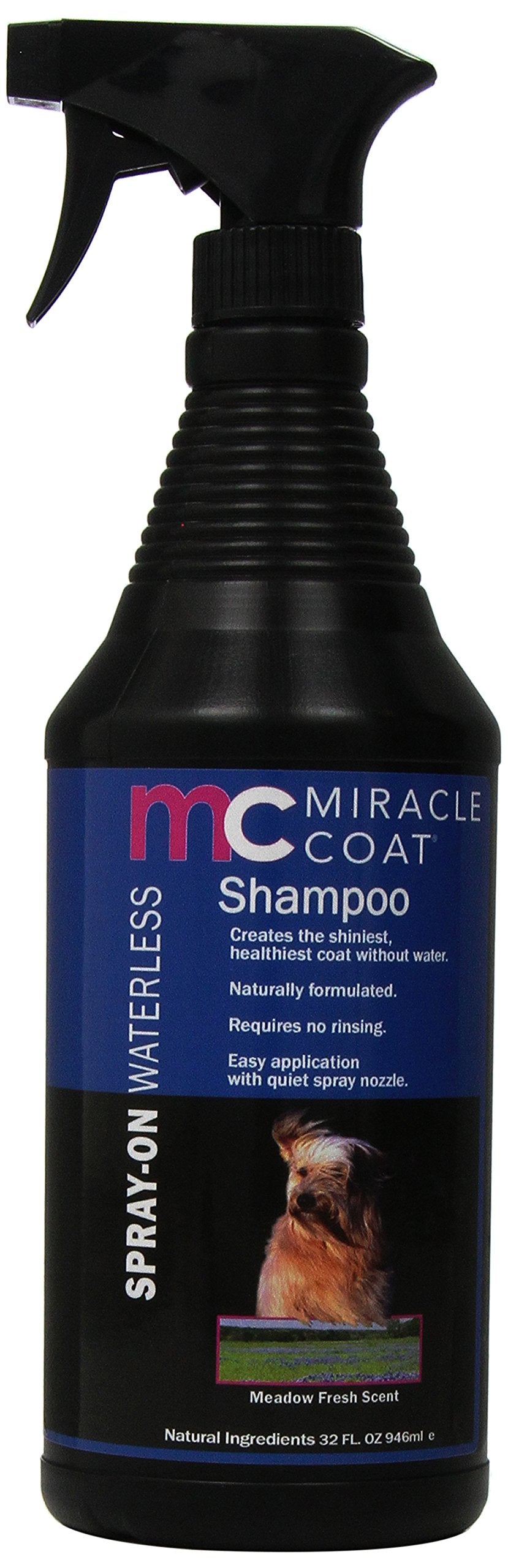 Miracle Coat Spray on Waterless Dog Shampoo, 32Ounce
