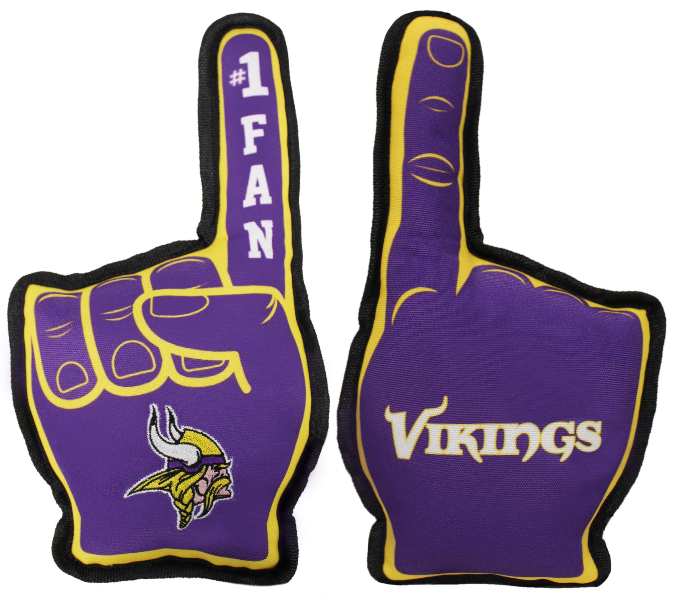 Nfl Minnesota Vikings #1 Fan Toy For Dogs & Cats. Best Tough Pet Toy With Inner Squeaker