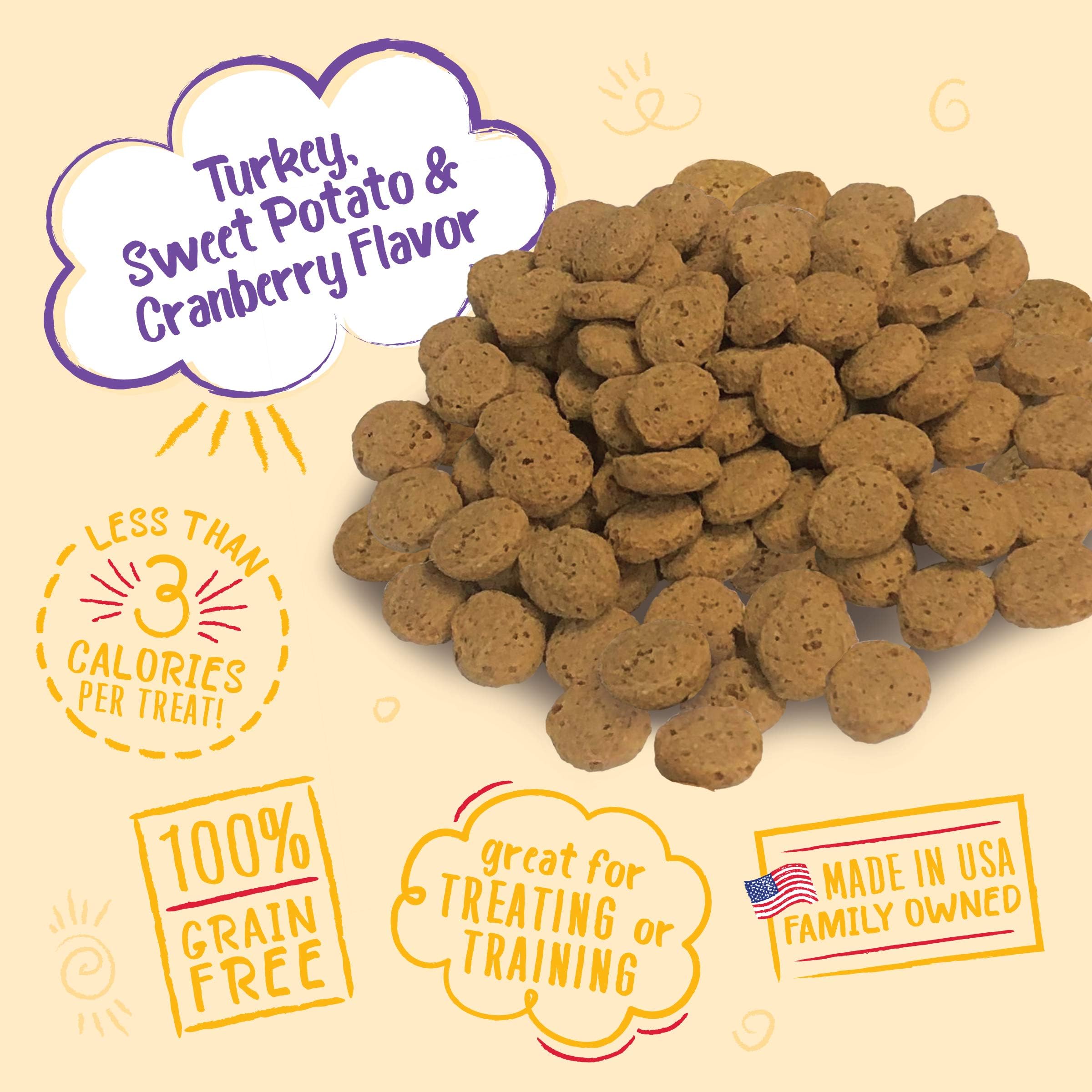 Charlee Bear Dog Training Treats for Small, Medium & Large Breeds, Crunchy Low Calorie Grain Free Dog Treats, USA Made, Three Fl