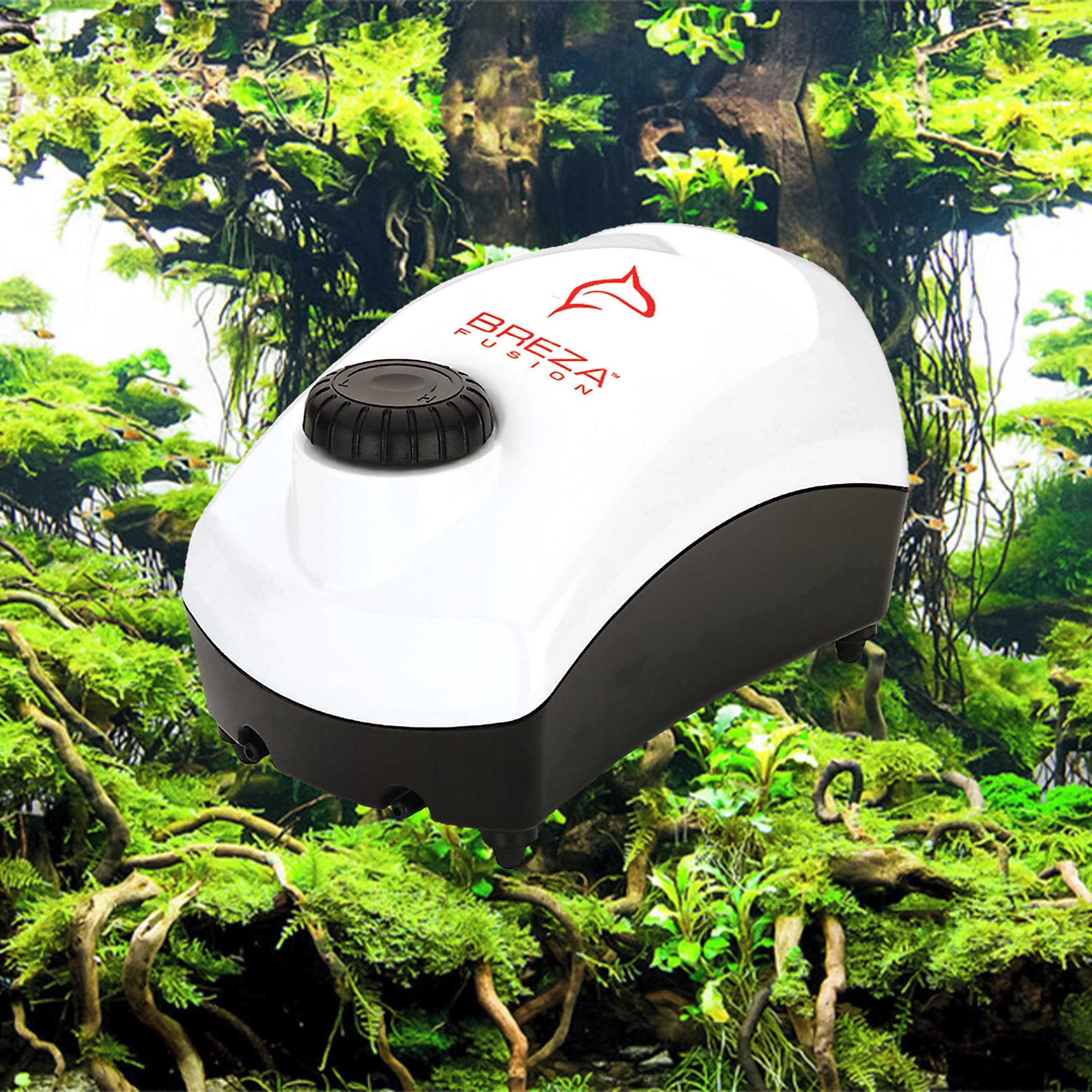 Aquatop Fusion Aquarium Air Pump Dual Outlet, Super Quiet, Up To 90 Gal Fish Tank, Bzf-700