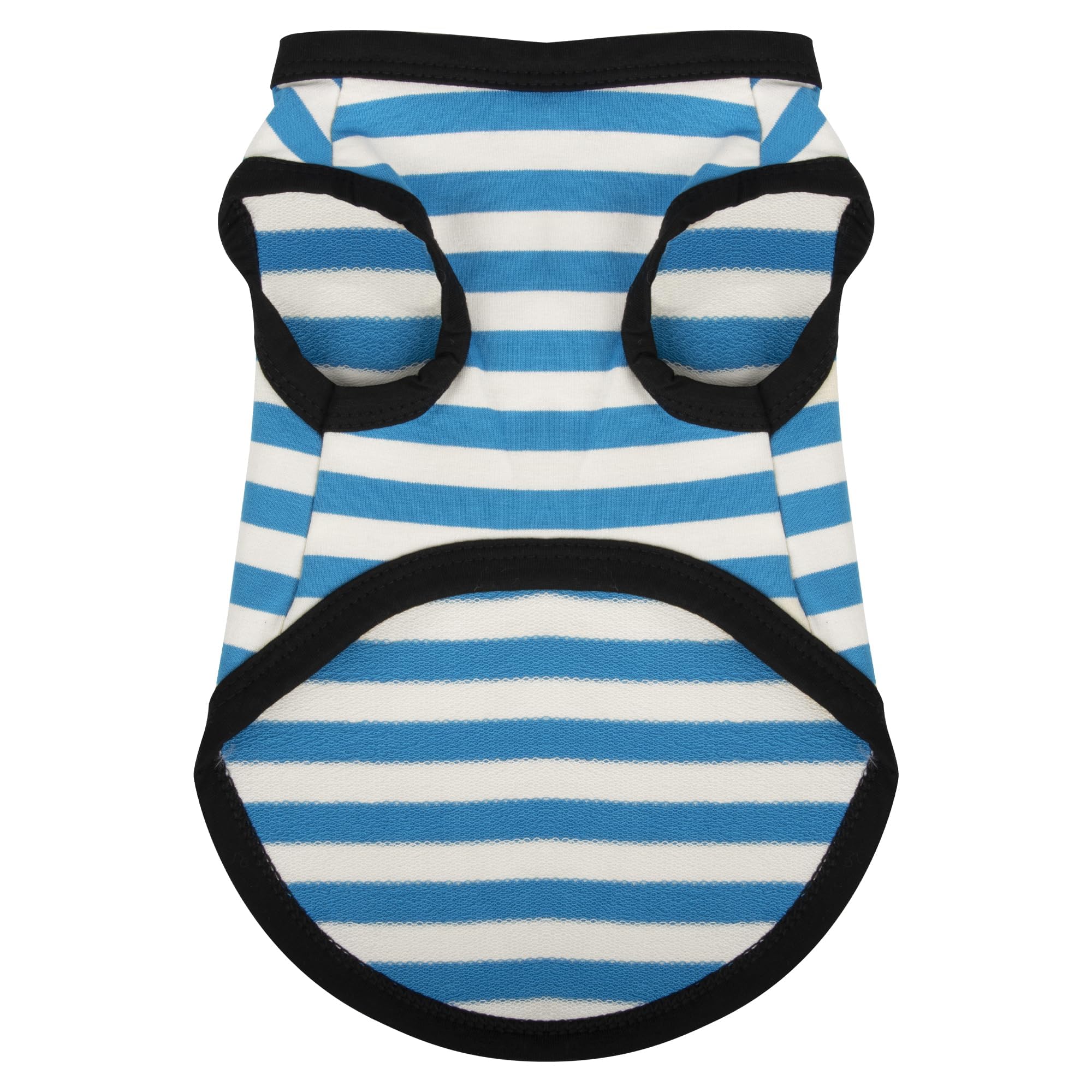 Paiaite Dog Shirts - Striped Sleeveless Cotton Tank Top For Small Medium Dogs, Blue Xxl