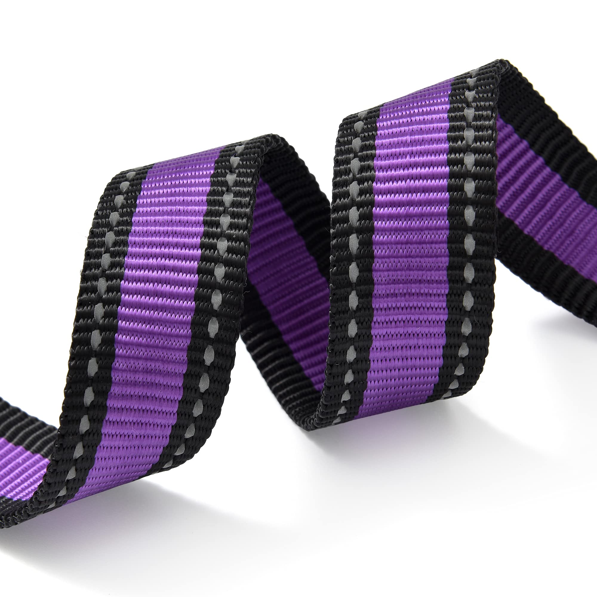 Mile High Life Dog Collar | Nylon Reflective Dog Collars | Light Weight Puppy Collars | Purple Dog Collars For Large Dogs (Purpl