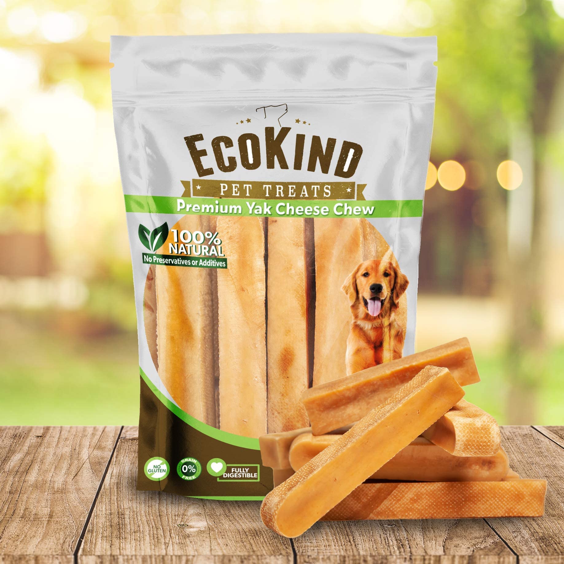 EcoKind Himalayan Yak Cheese Dog Chew | All Natural Premium Dog Treats, Healthy & Safe, Long Lasting, Easily Digestible, for All