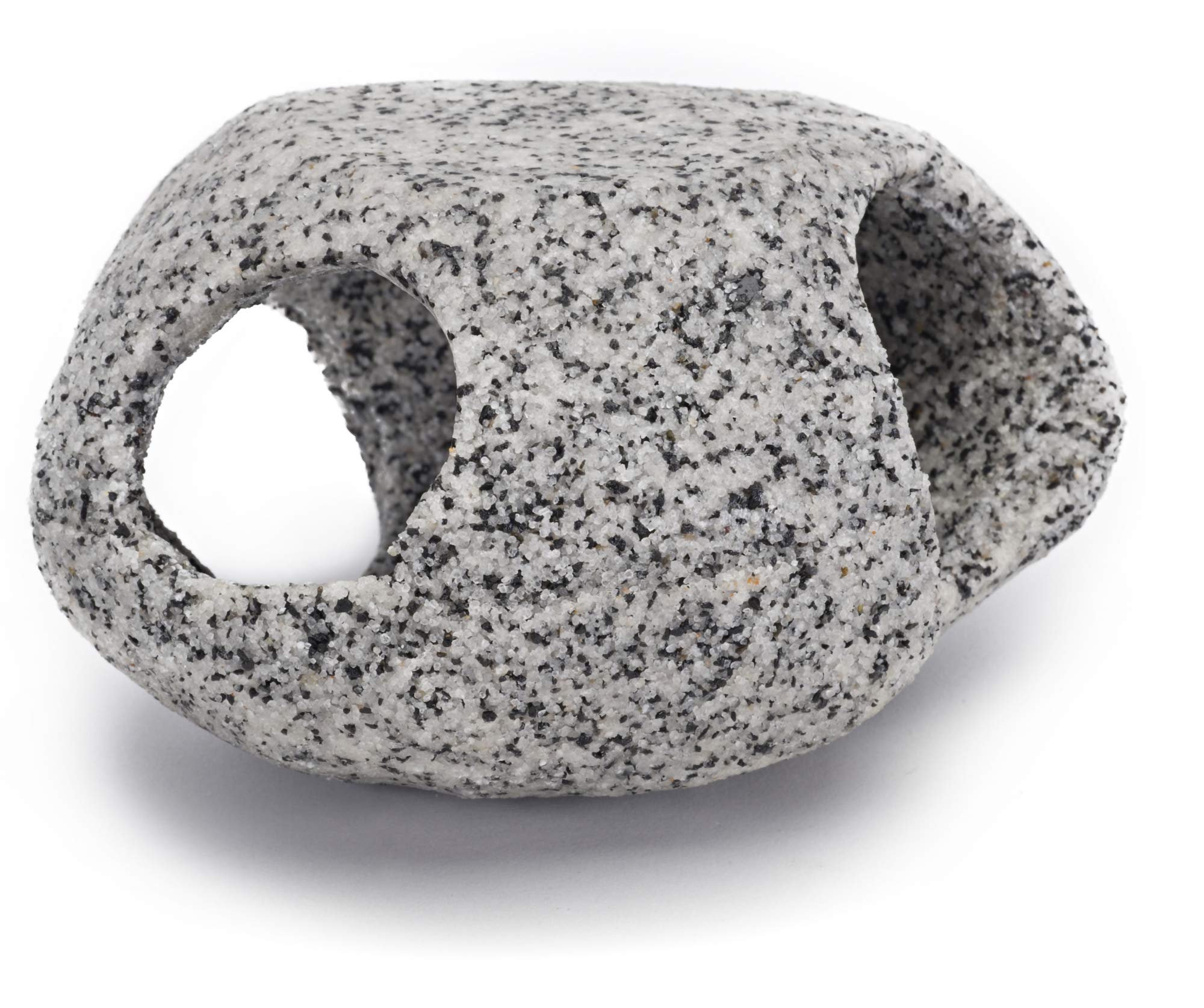 Penn-Plax Deco-Replicas Granite Aquarium Ornament & Hideaway – Realistic Stone Appearance – Safe For Freshwater And Saltwater Tanks – Small Size, White (Rr1071)