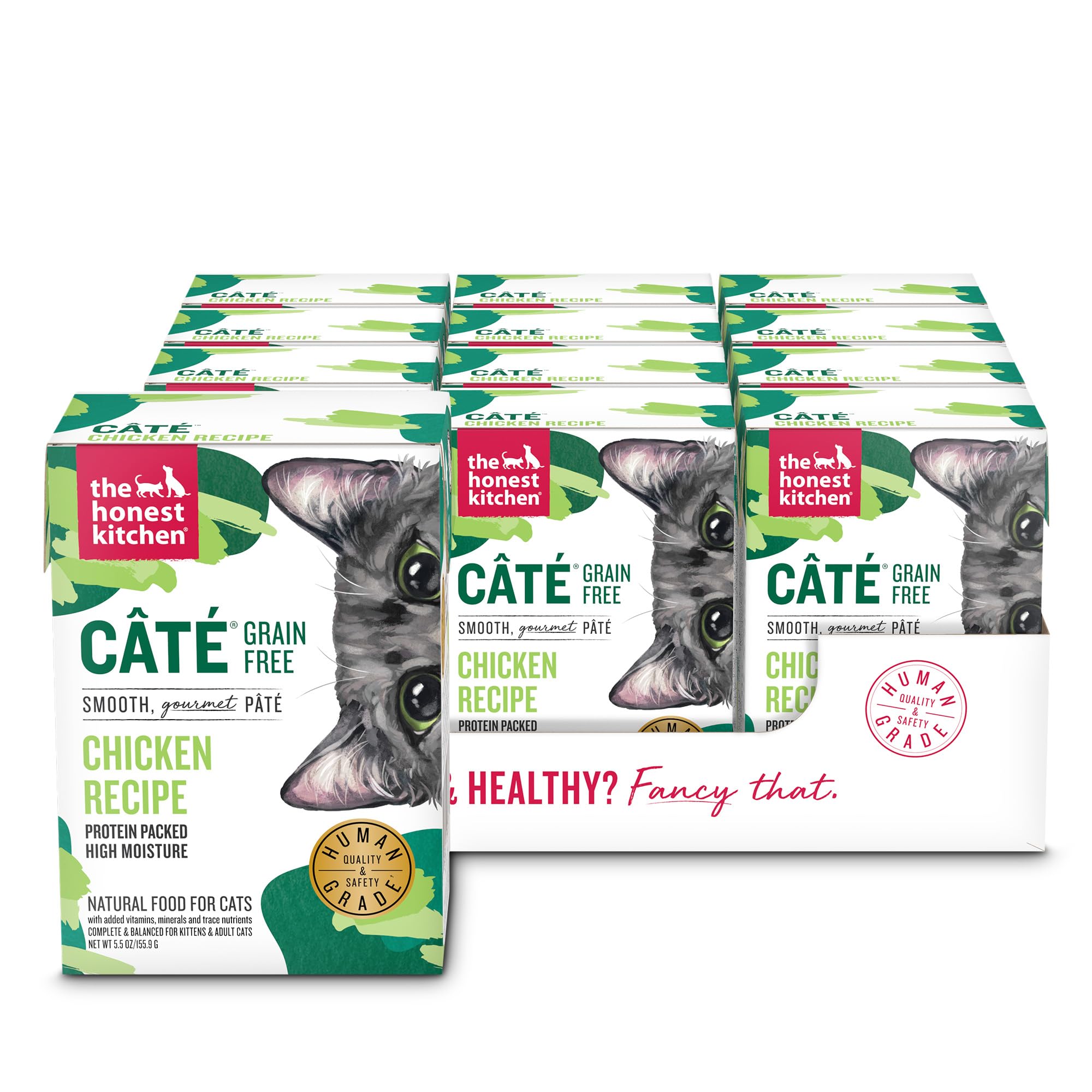The Honest Kitchen Human Grade Ct   Grain Free Chicken Pt   Wet Cat Food, 5.5 oz (Pack of 12)