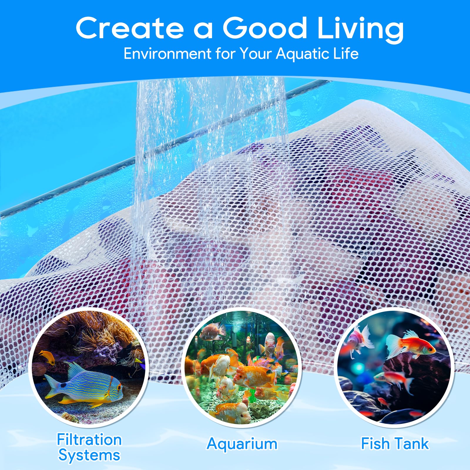 Myfatboss Aquarium Filter Media Bags For Aquarium With Zipper, Fine Mesh Bag Reusable Strong Polyester For Activated Carbon, Bio