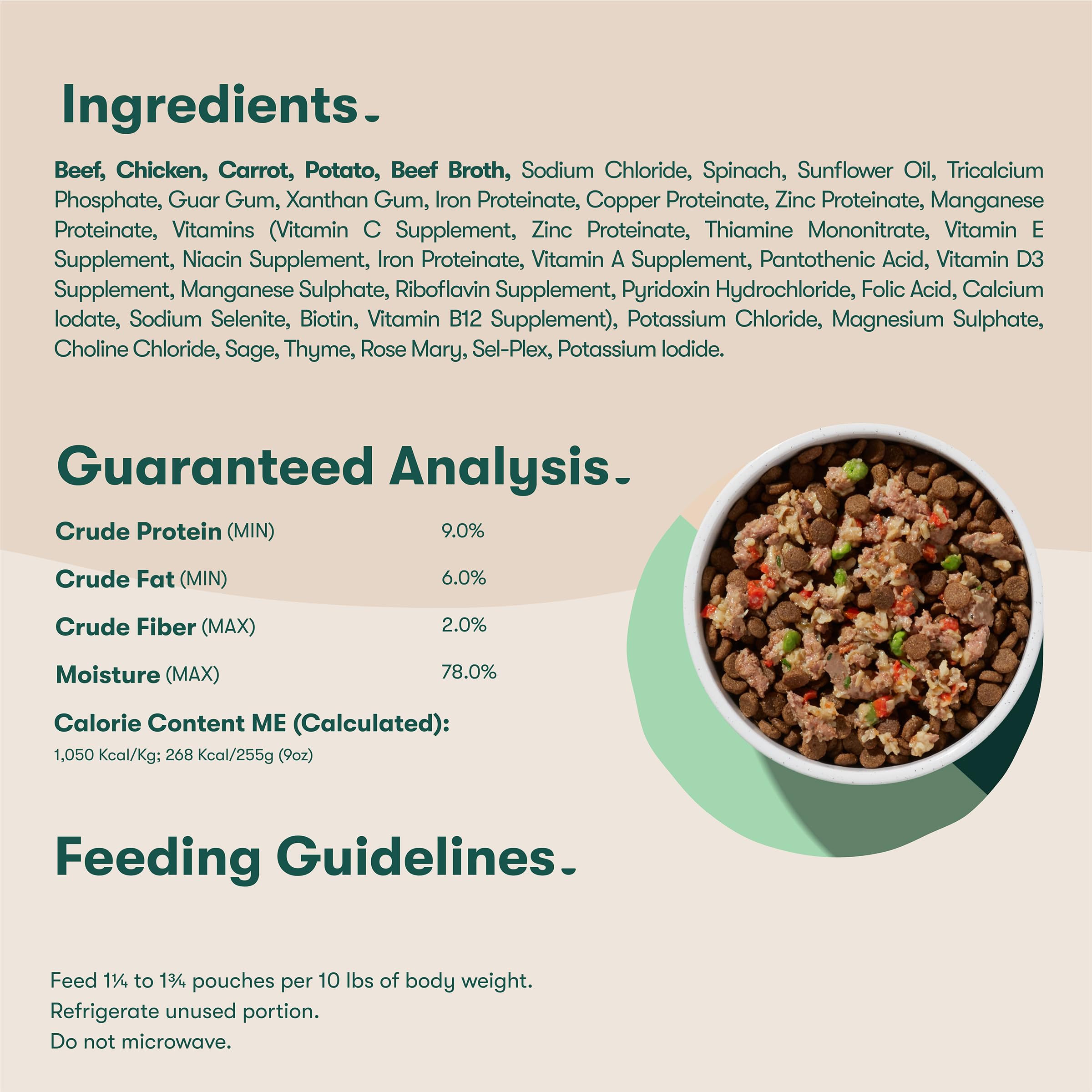 Jinx Beef Grain Free Wet Dog Food Pouches, Meal or Dog Food Topper Mix-in, Made with Real Beef & Chicken, Bone Broth, No Fillers