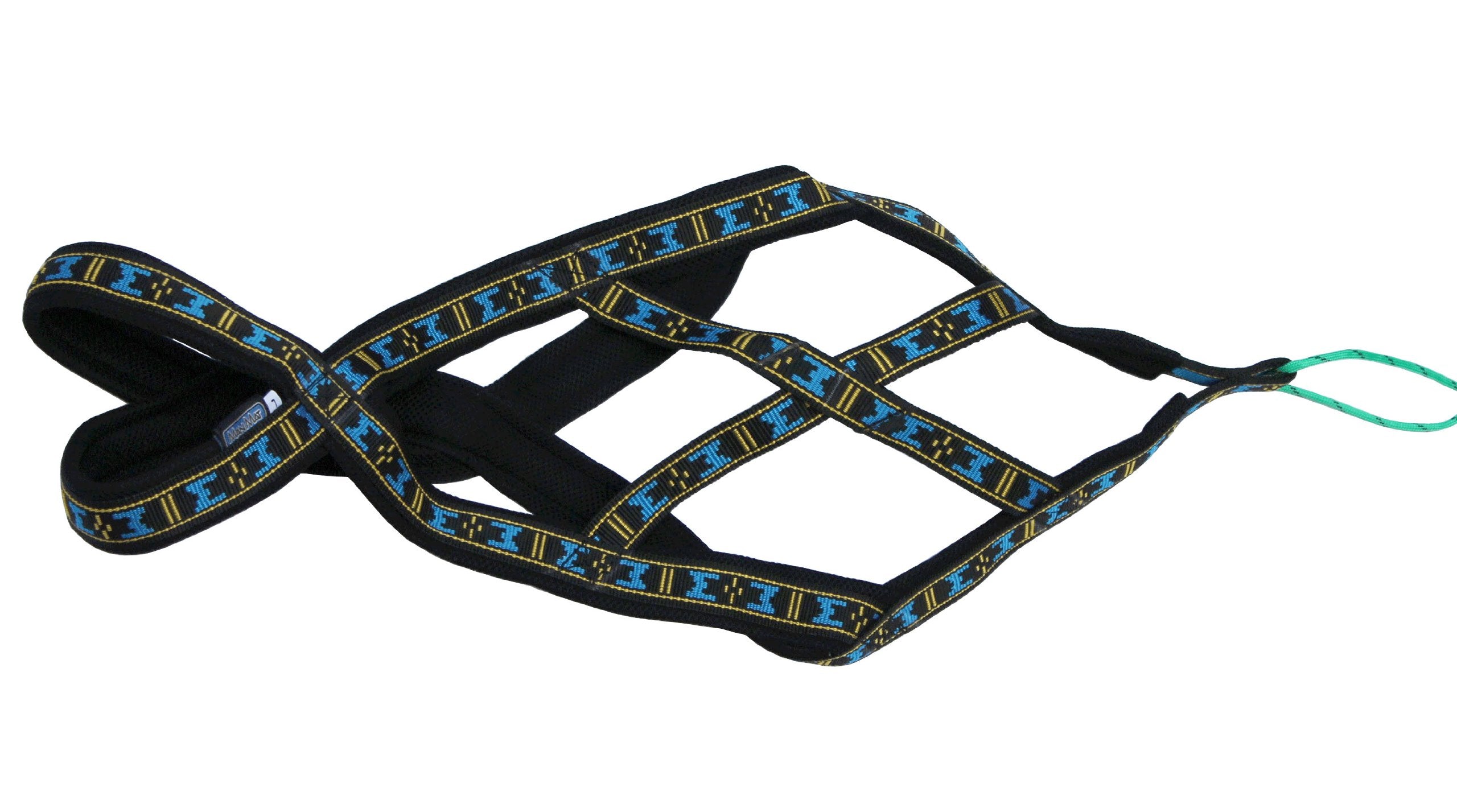Weight Pulling Sledding Dog Harness X-Back Style Black Large, 21' Neck Circumference