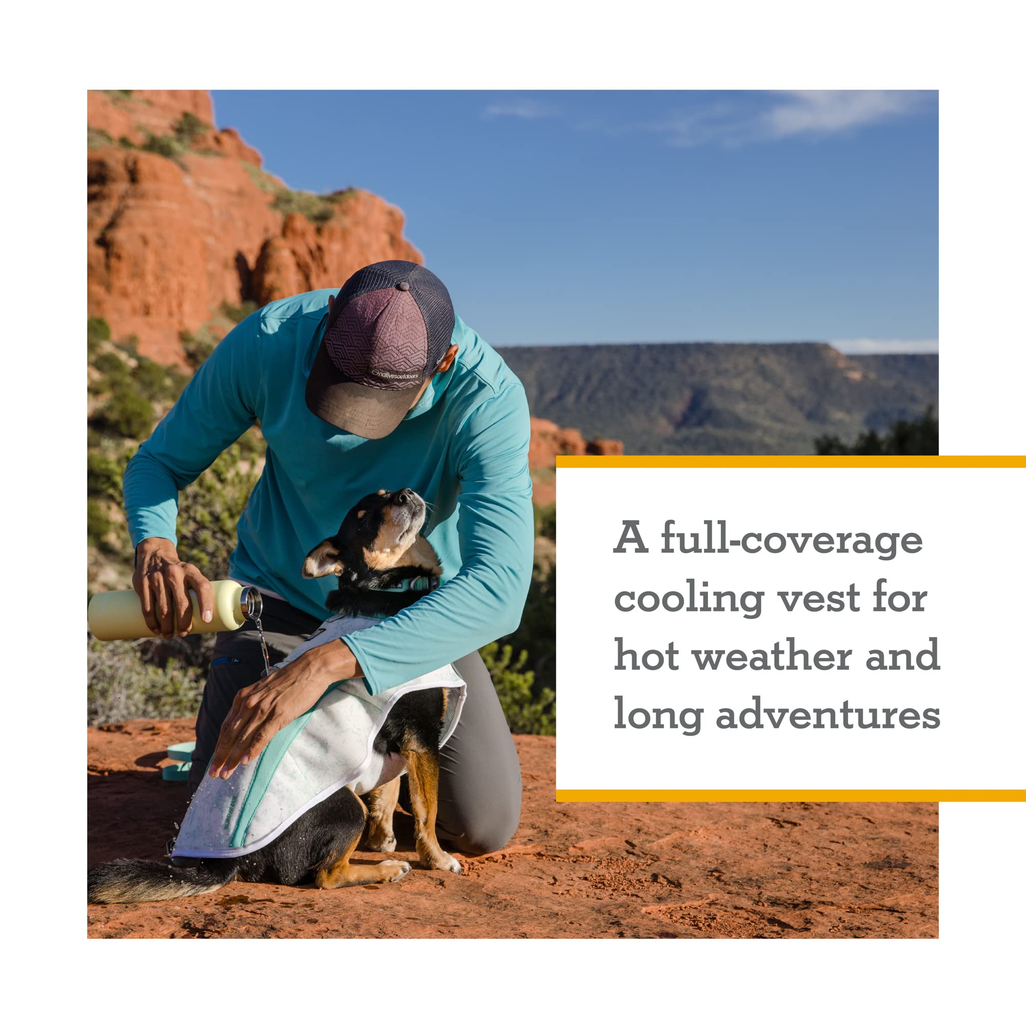 Ruffwear, Swamp Cooler Dog Vest, Evaporative Cooling For Hot Weather, Compatible With Most Harnesses, Sage Green, Large