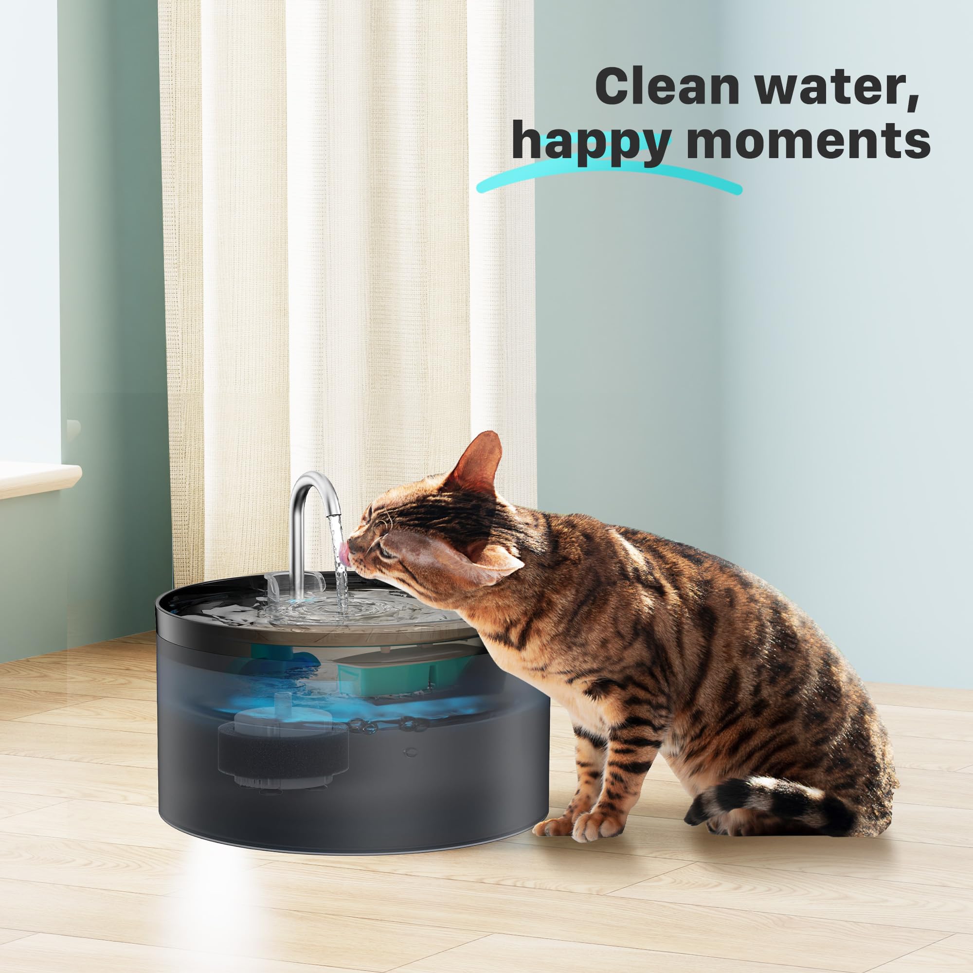 Cat Water Fountain Filters : Bemoony Pet Water Fountain Replacement Filter - 24 Packs Of Cat Fountain Filters (12 Carbon Filters