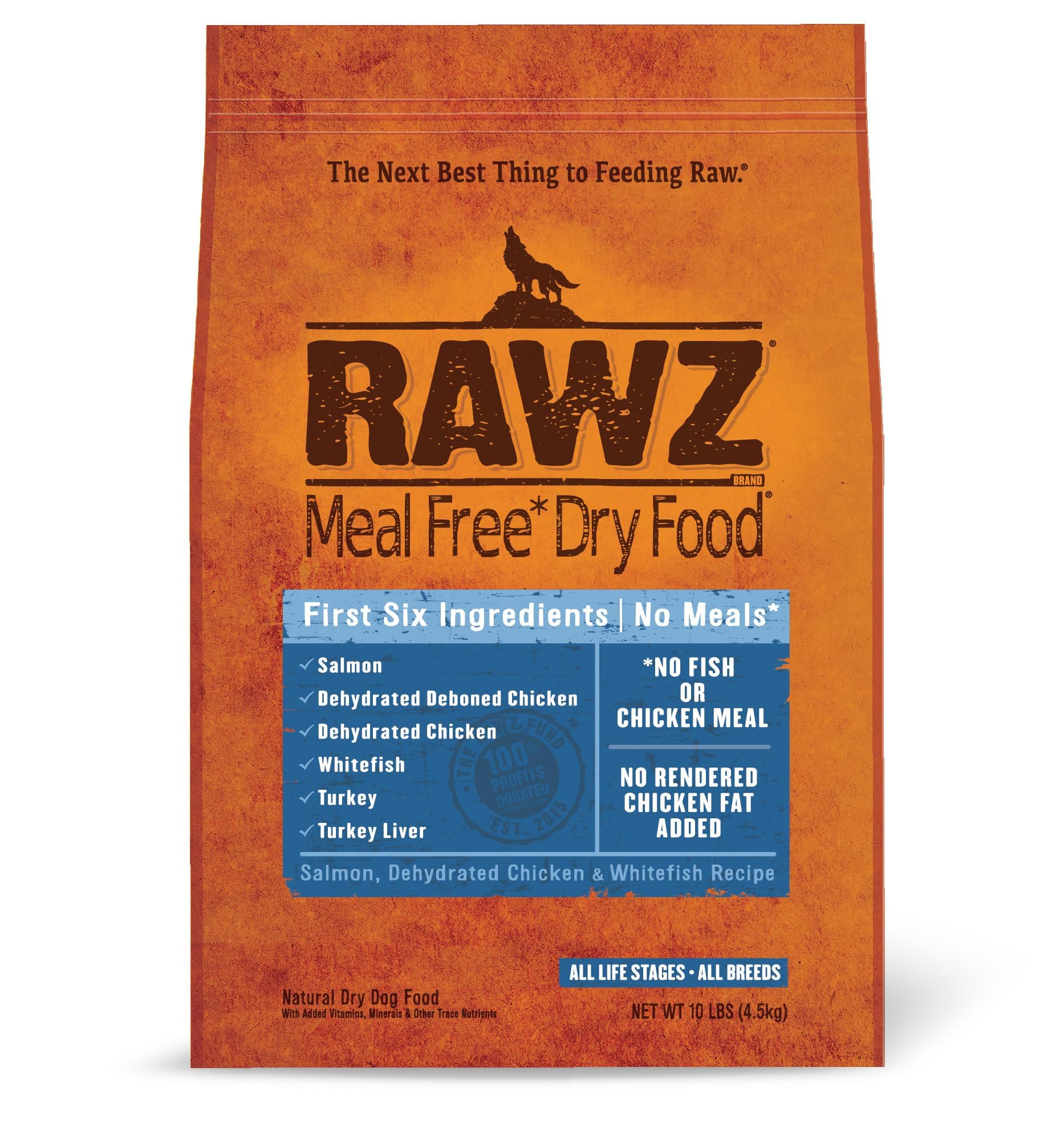 Rawz Meal Free Dry Dog Food (3.5 lb, Chicken,Salmon & Whitefish)