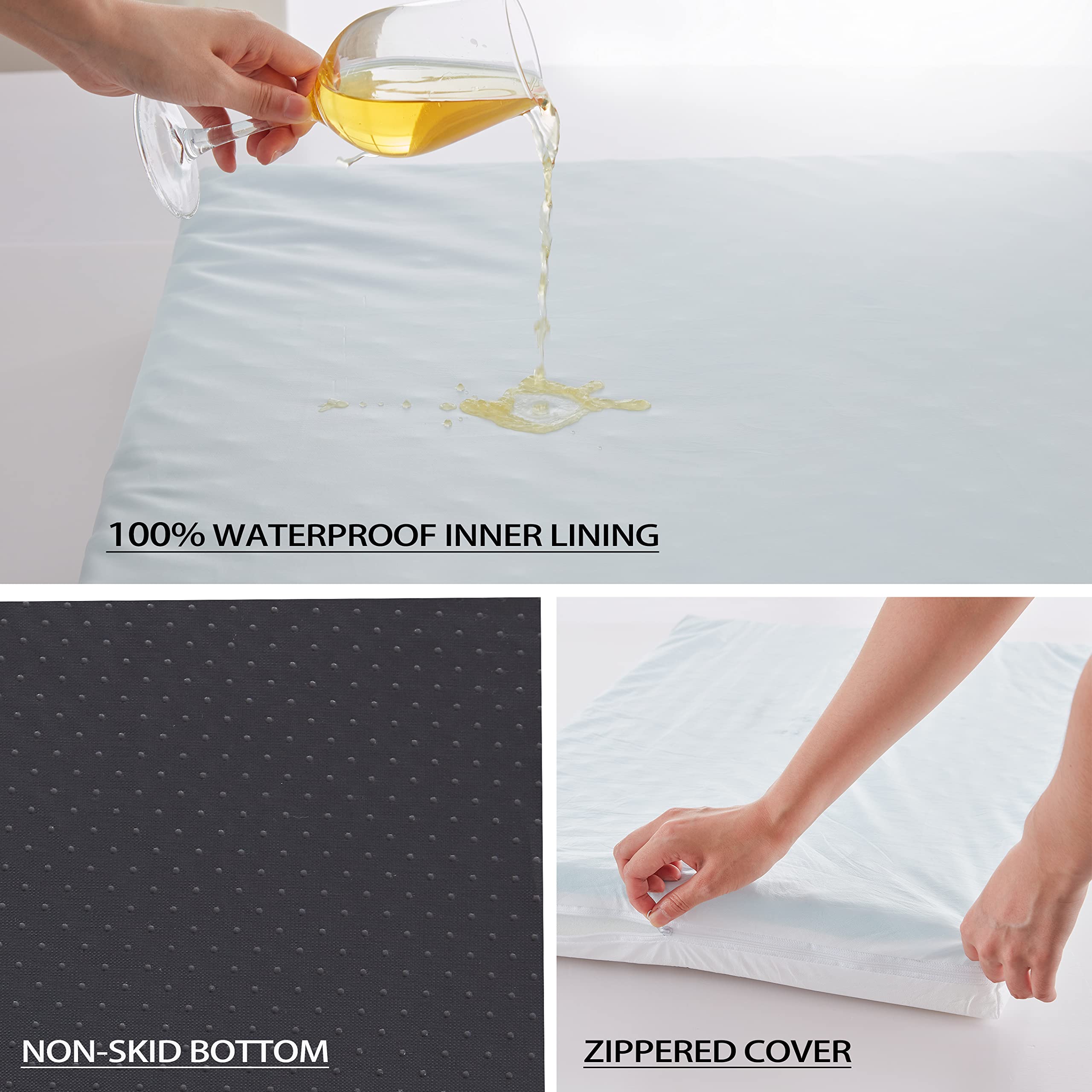 Wataniya Pet Memory Foam Dog Bed Mat, Large, 35X 22, Orthopedic, Waterproof Liner, Plush Cover, Joint Relief