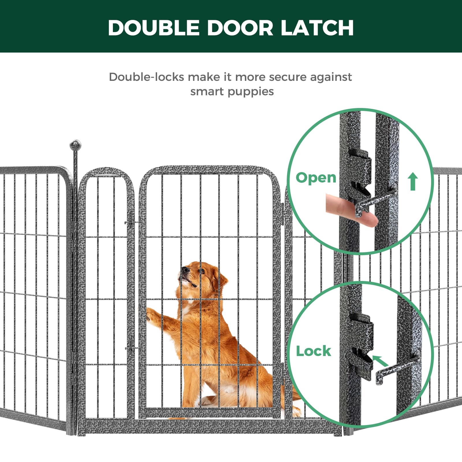 FXW Aster Dog Playpen Designed for Yard, 24inch 16 Panels