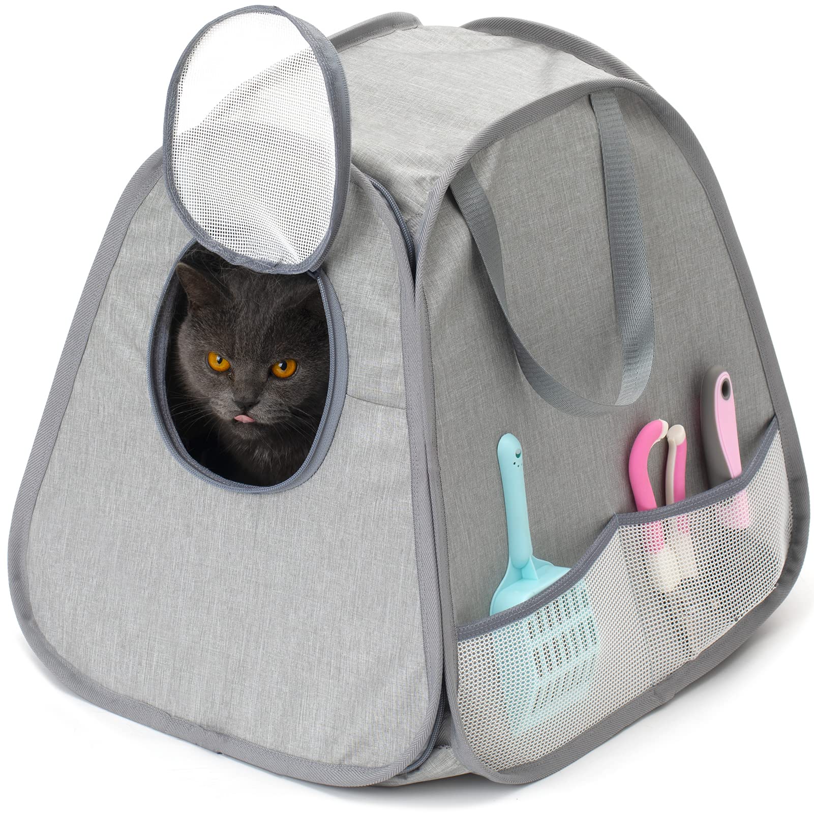 Xingyuner Collapsible Portable Cat Litter Box Standard For Travel Light Weight Leak-Proof