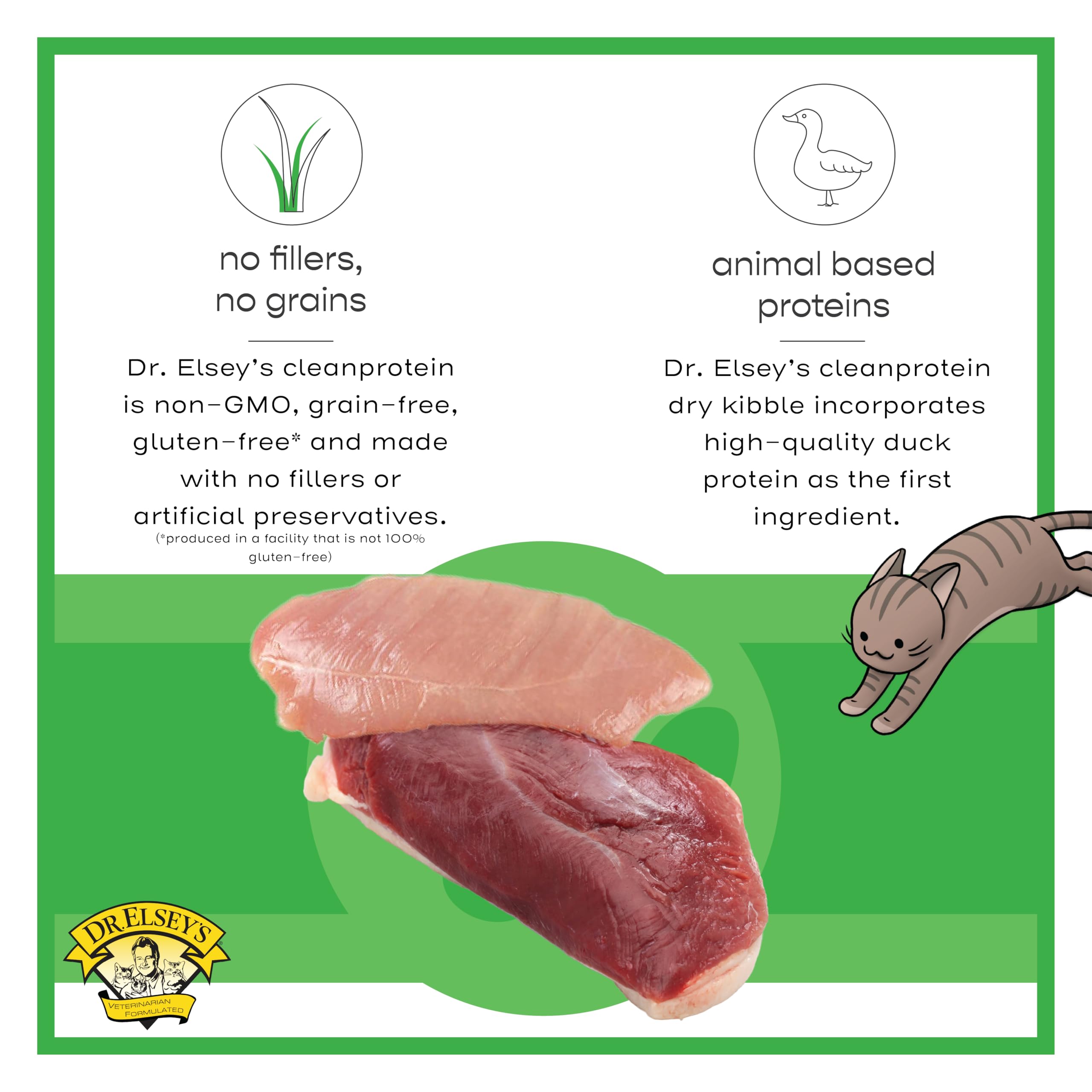 Dr. Elseys cleanprotein Duck & Turkey Recipe Wet Cat Food, 2.75 oz Can (Case of 24)