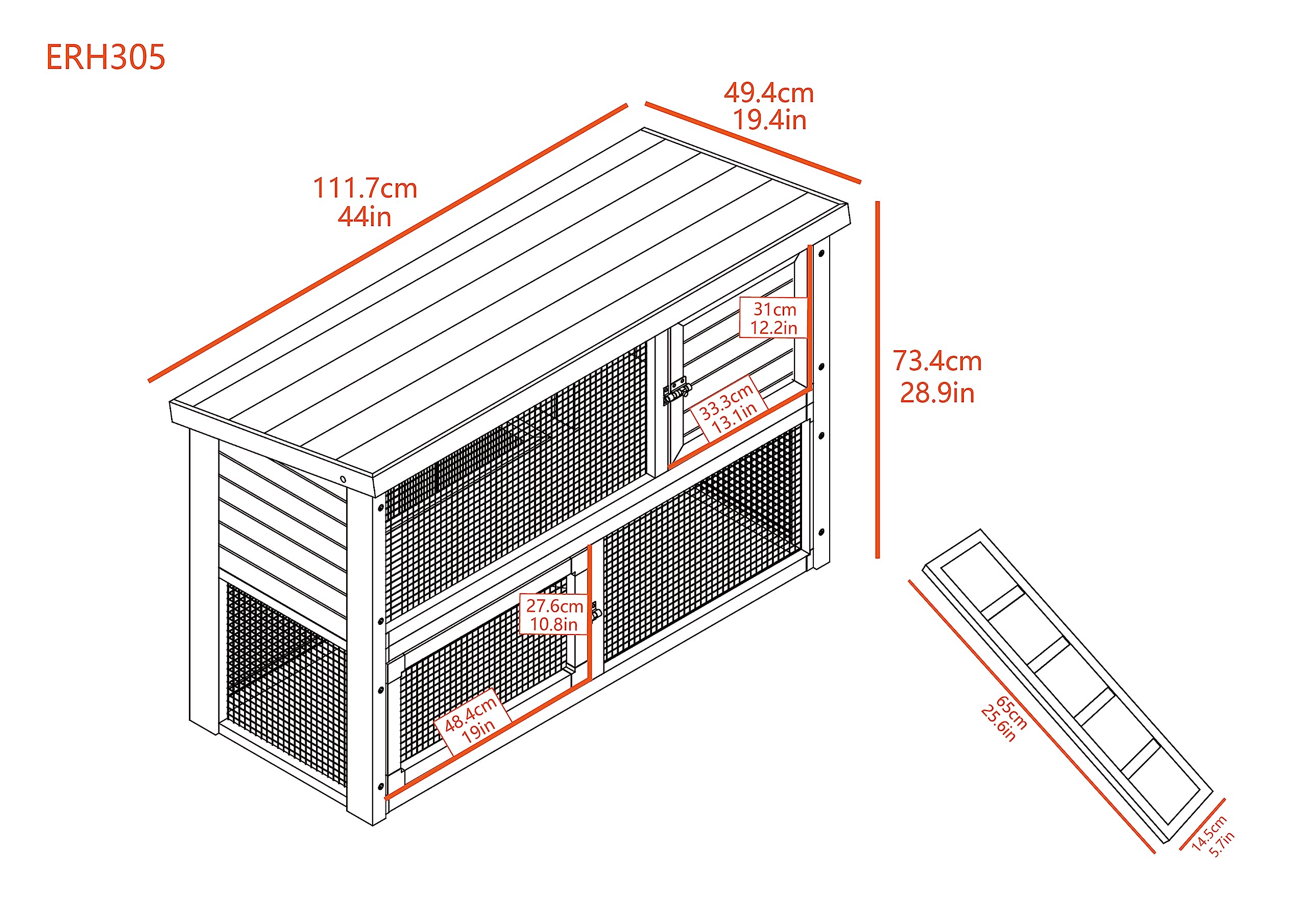 Ecoflex Columbia Rabbit Hutch, Grey