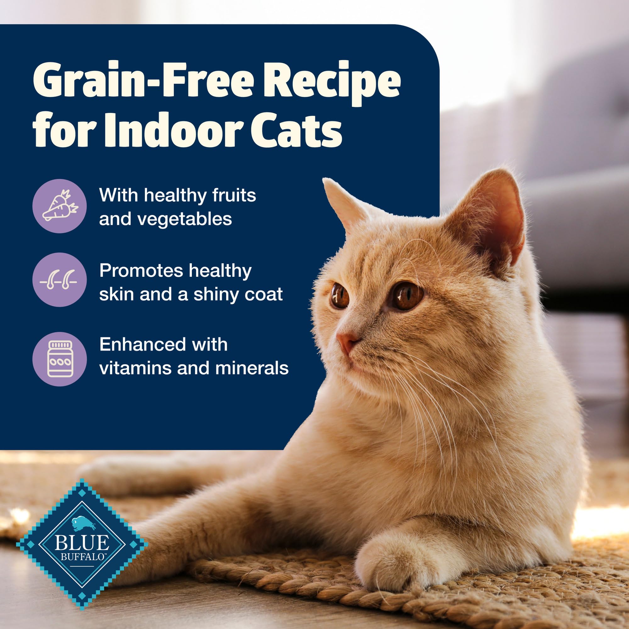 Blue Buffalo Freedom Grain-Free Adult Wet Cat Food, Complete & Balanced Nutrition for Indoor Cats, Made with Natural Ingredients