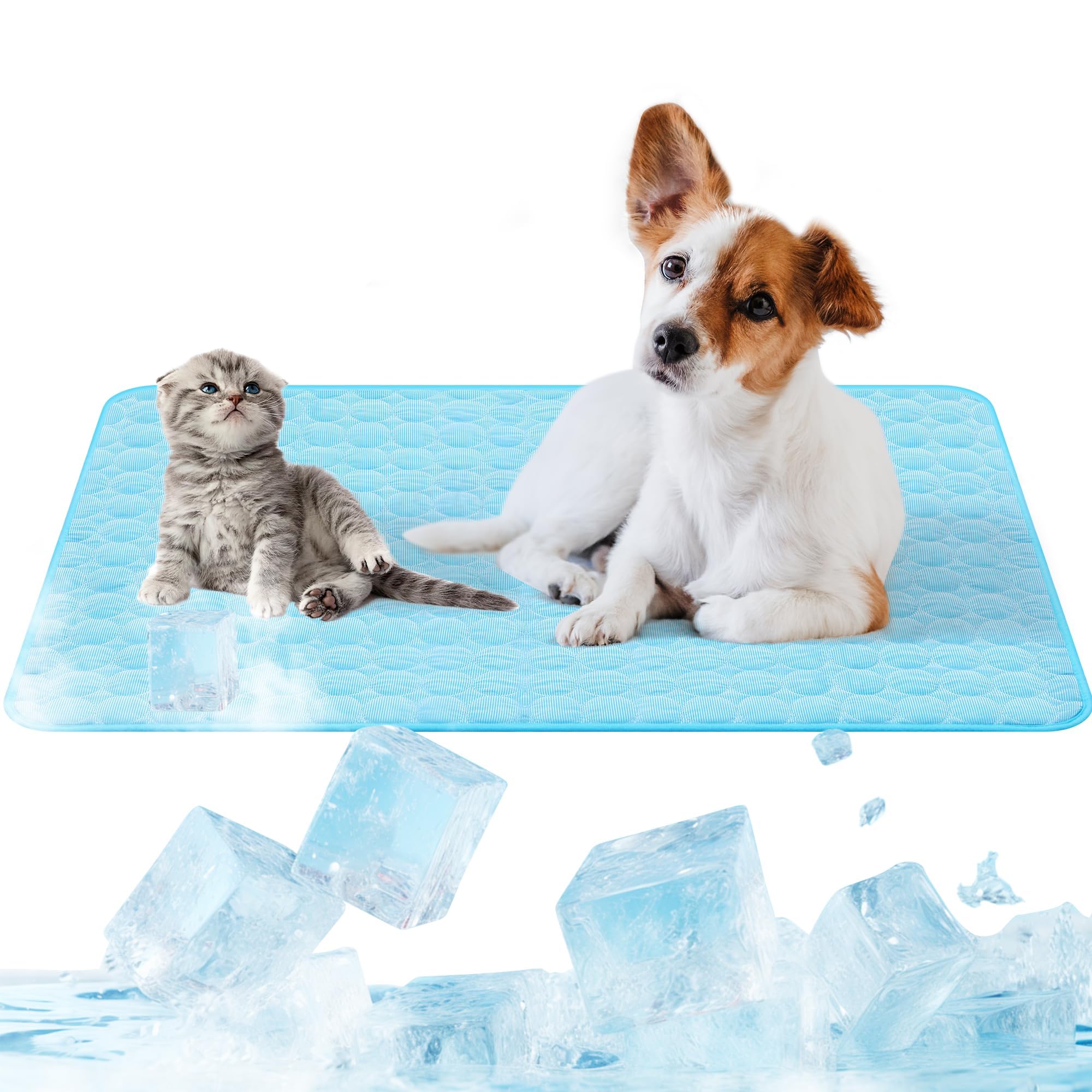 Meoicmegic Cool Mat For Dogs, Summer Cool Pads Pet Mat Outdoor For Dogs Easy Carry Keep Your Pet Cooling, Machine Washable